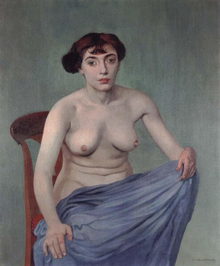 Torse à l'étoffe bleue - Félix Vallotton