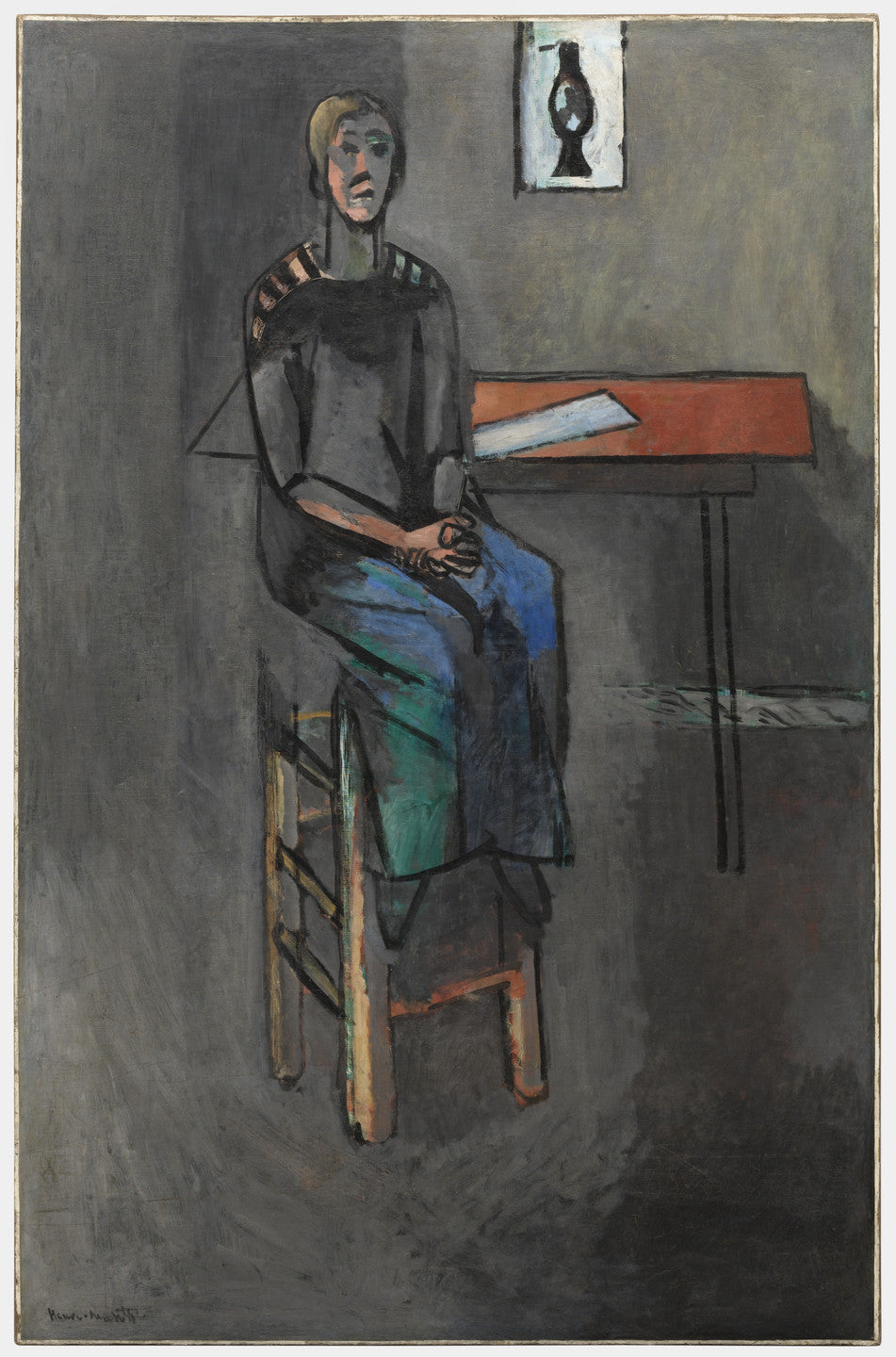 Reproduction du tableau « Femme au tabouret - Henri Matisse » par Alpha Reproduction en peinture à l’huile