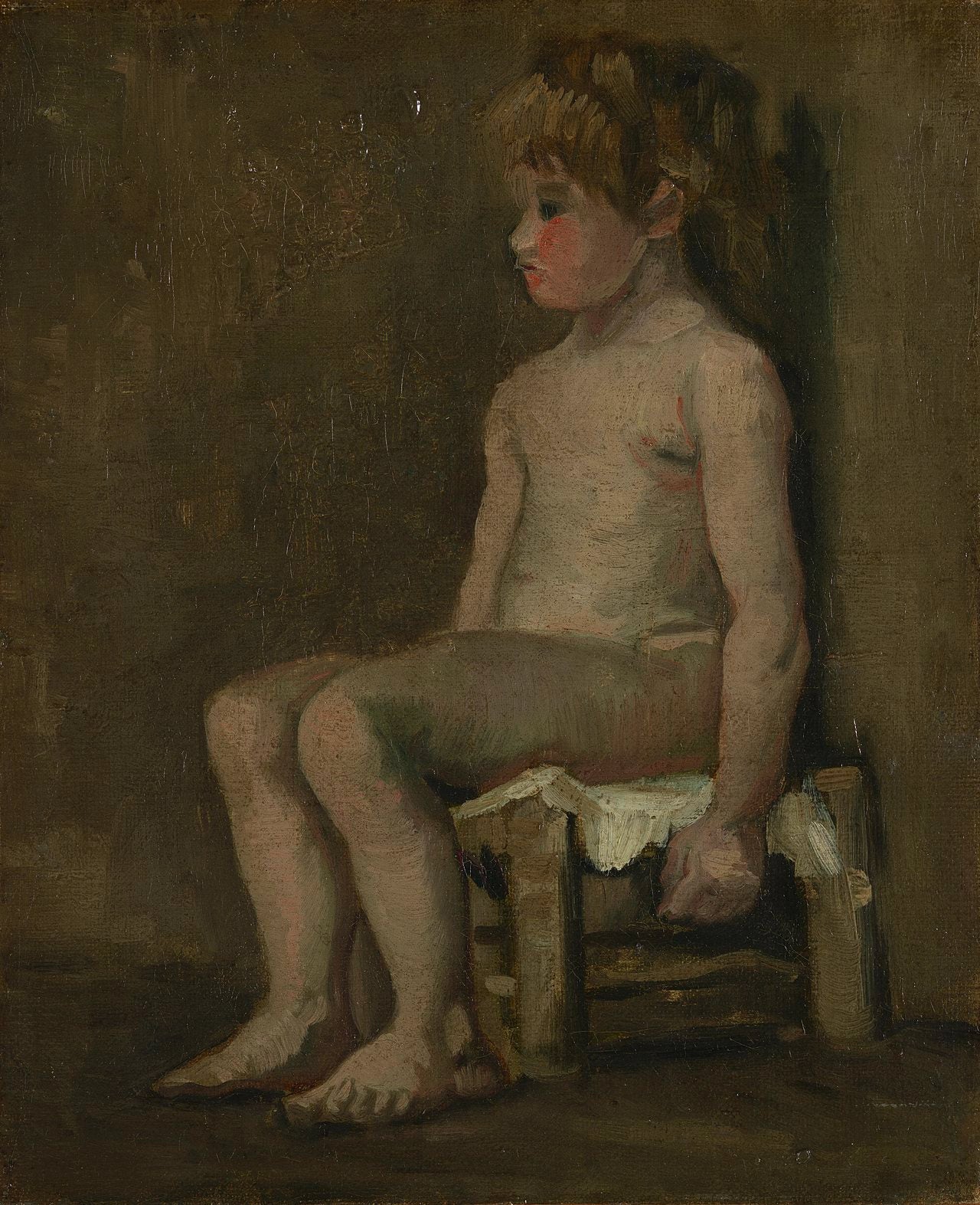 Reproduction du tableau « Fille nue, assise - Vincent van Gogh » par Alpha Reproduction en peinture à l’huile
