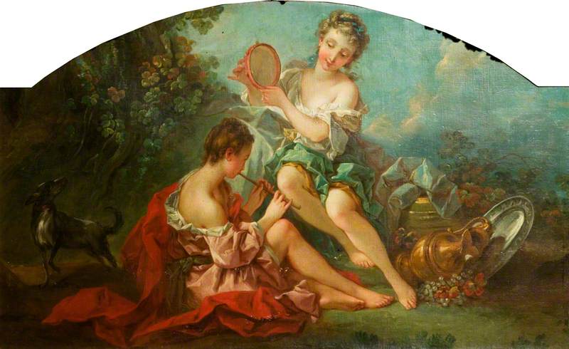 Nymphes arcadiennes faisant de la musique - François Boucher