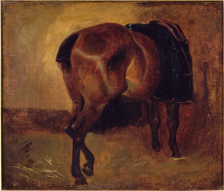 Reproduction du tableau « Étude de cheval bai - Théodore Géricault » par Alpha Reproduction en peinture à l’huile