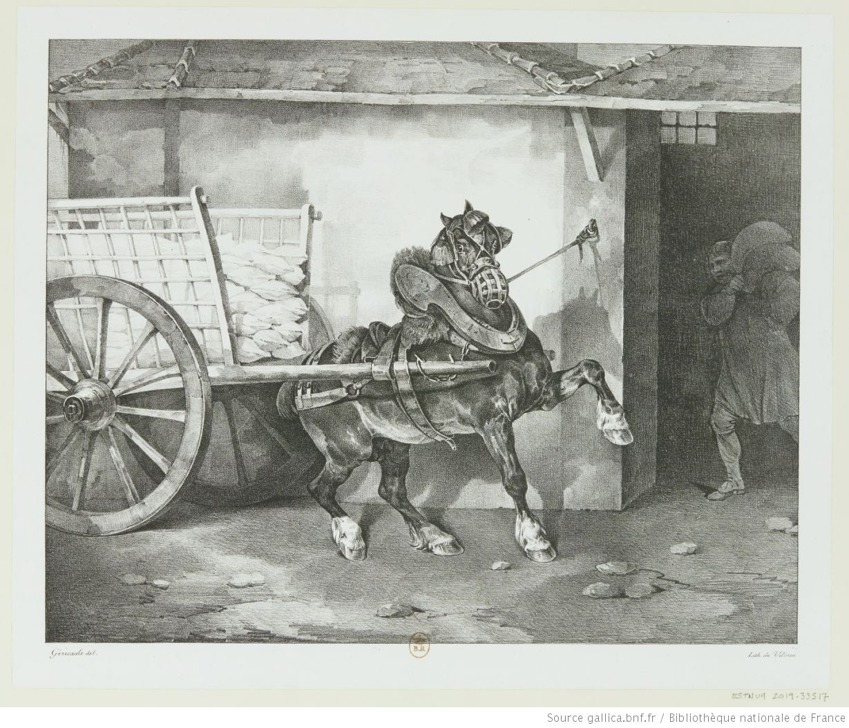 Reproduction du tableau « Le Cheval du plâtrier - Théodore Géricault » par Alpha Reproduction en peinture à l’huile