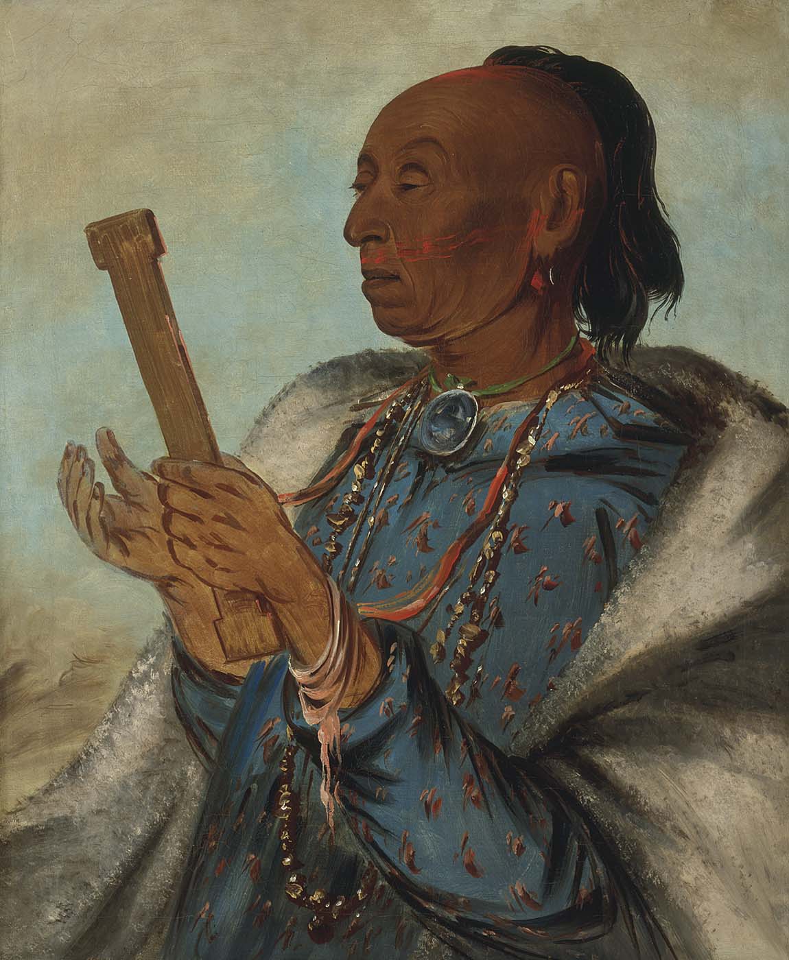 Ah-tón-we-tuck, le dindon, répétant sa prière - George Catlin