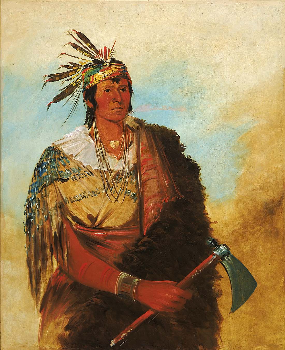 Go-to-ków-páh-ah, se tient seul, un brave distingué - George Catlin