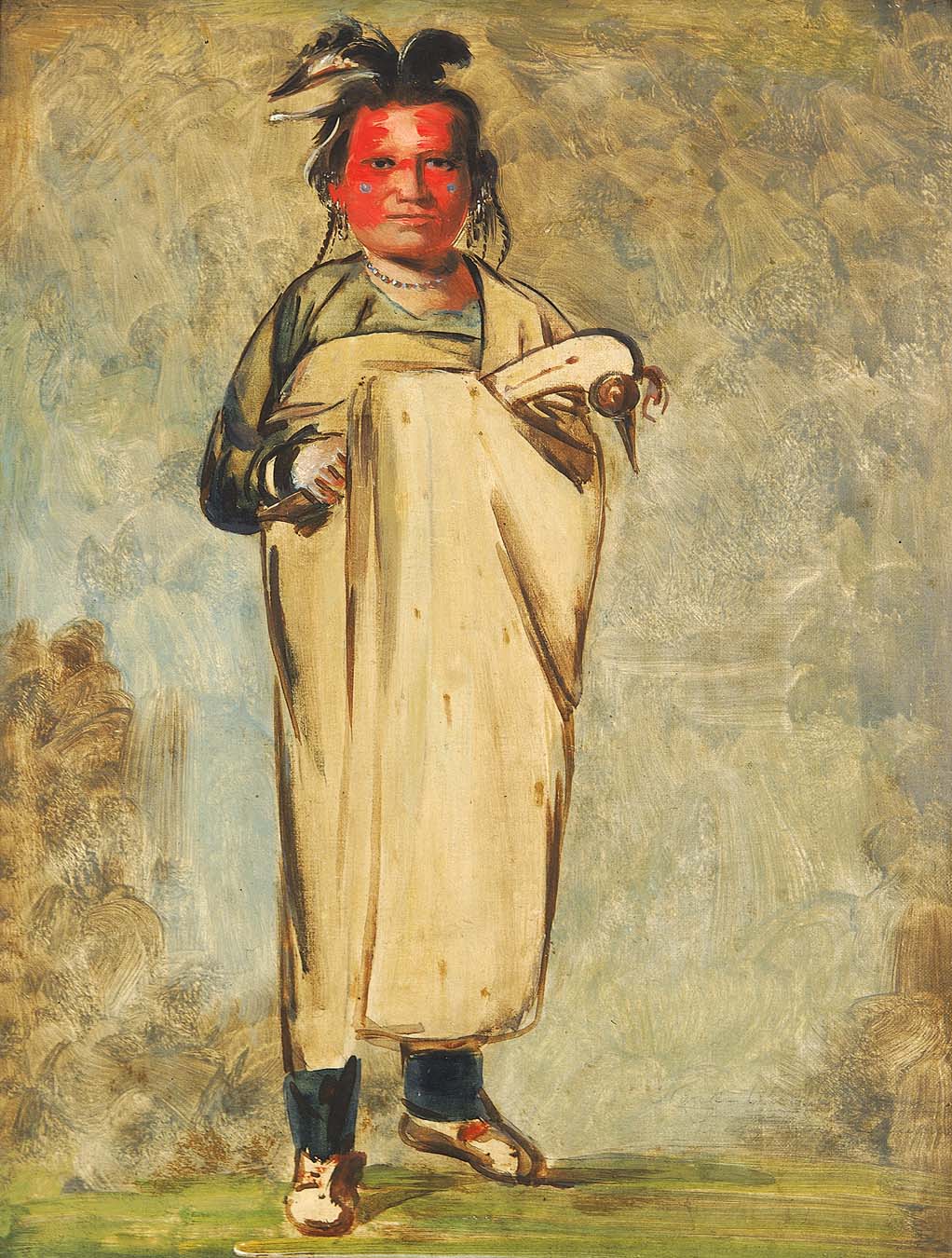 Káw-kaw-ne-chóo-a, un Brave - George Catlin