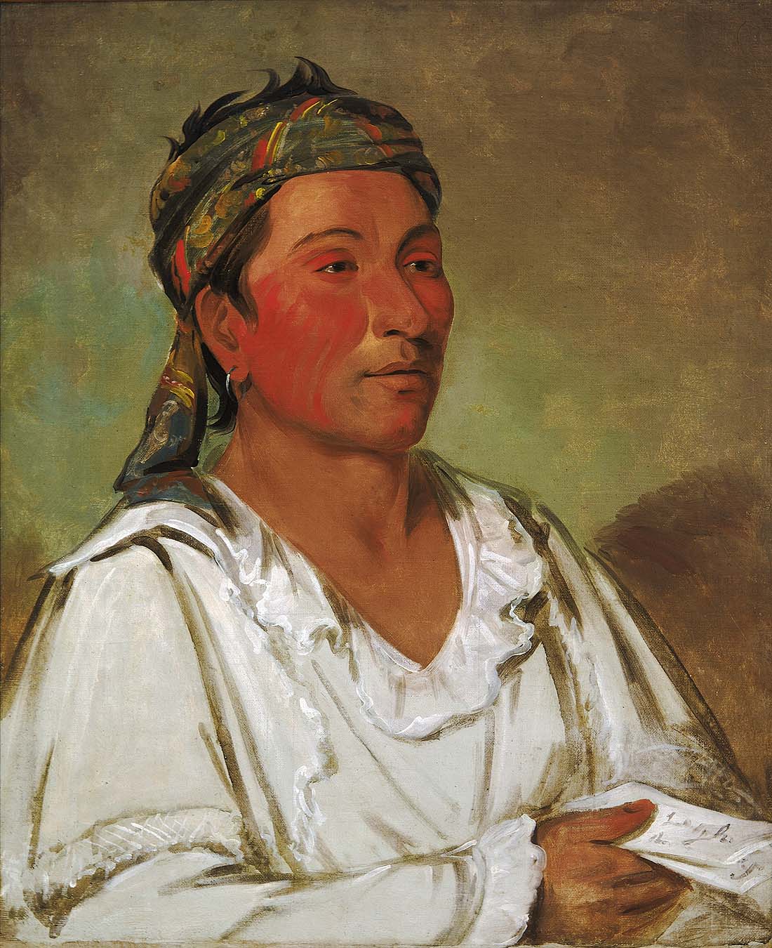 Lay-lóo-ah-pee-ái-shee-kaw, herbe, buisson et fleur, semi-civilisé - George Catlin
