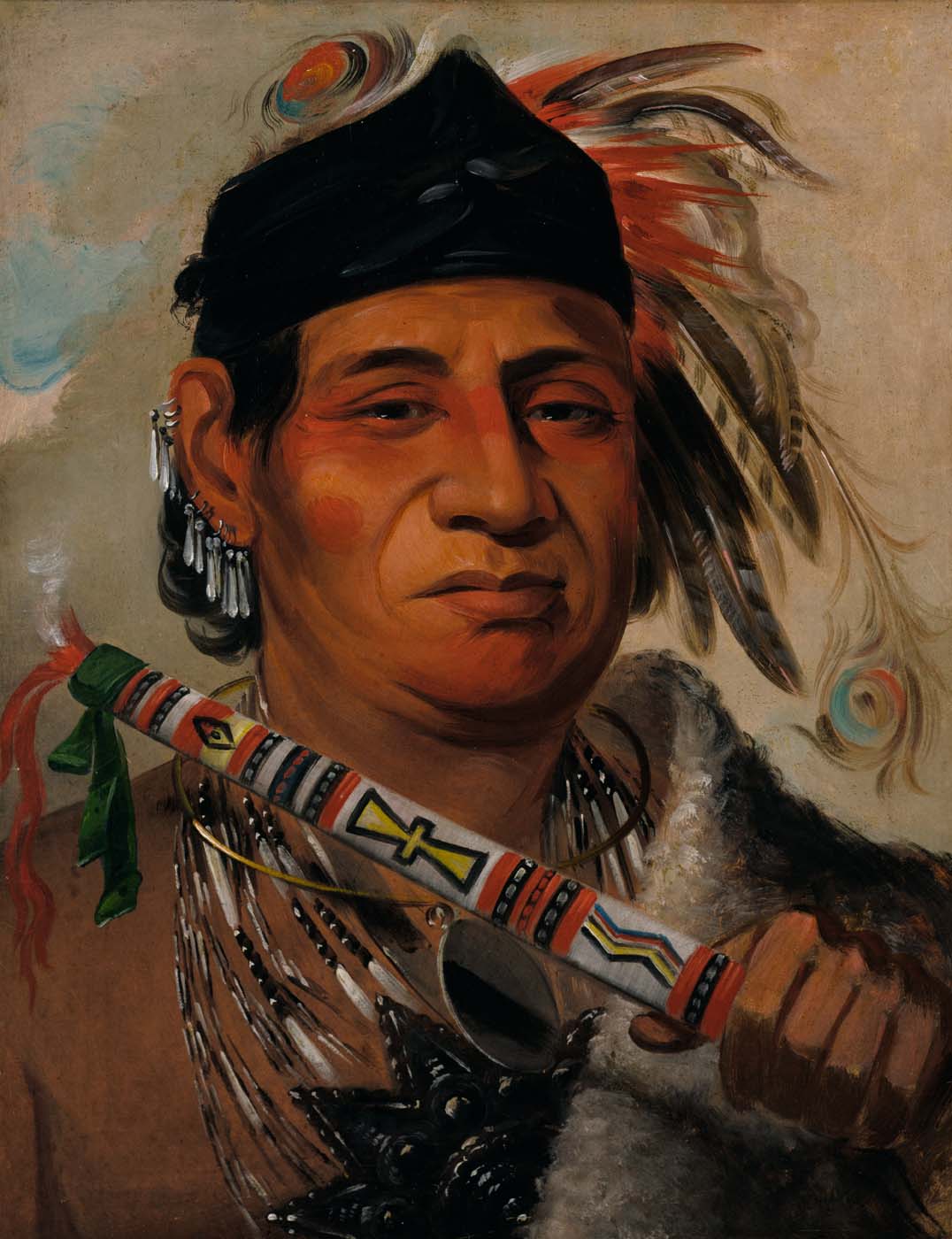 Mah-kée-mee-teuv, Grizzly Bear, chef de la tribu - George Catlin
