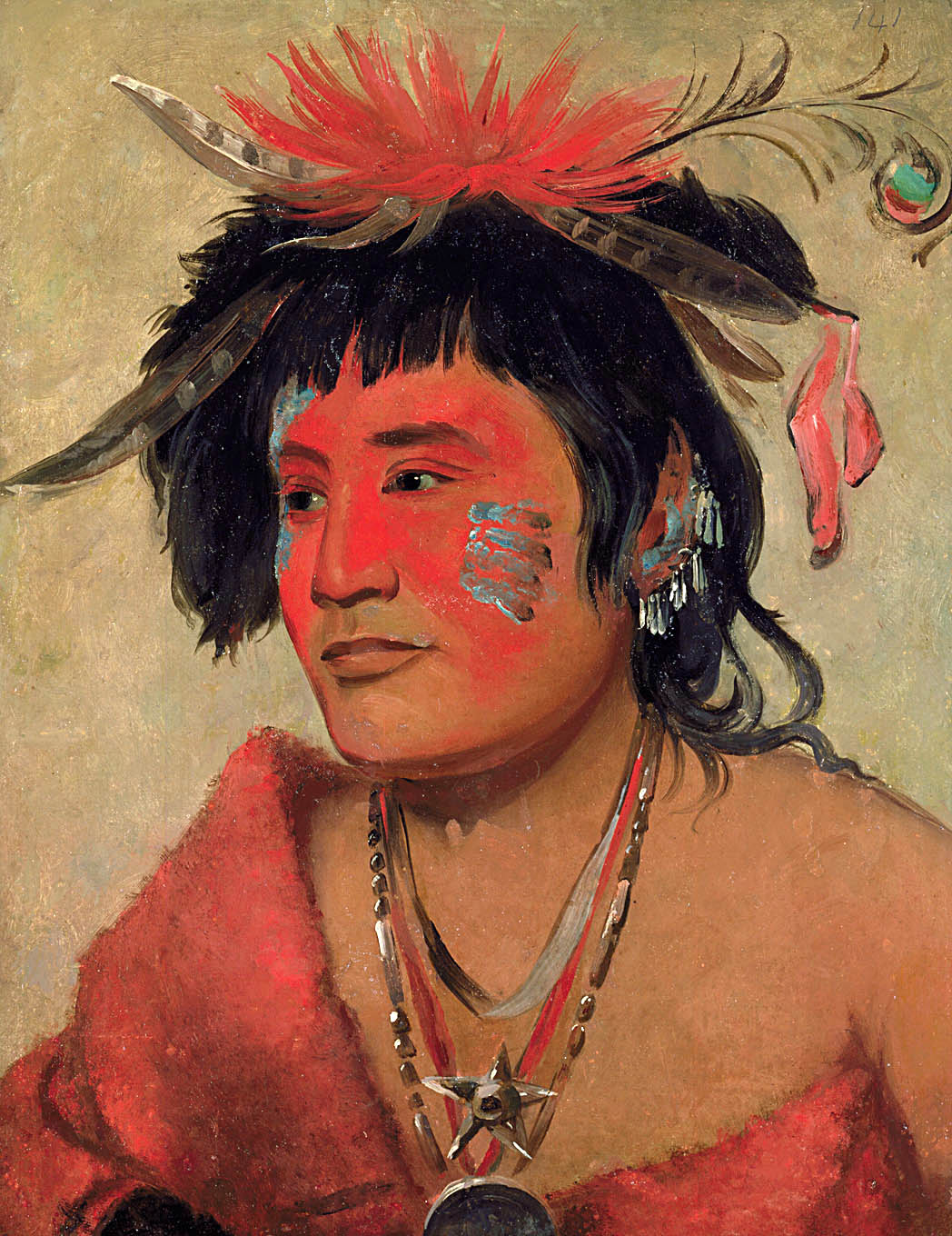 Pah-shee-náu-shaw, un guerrier - George Catlin