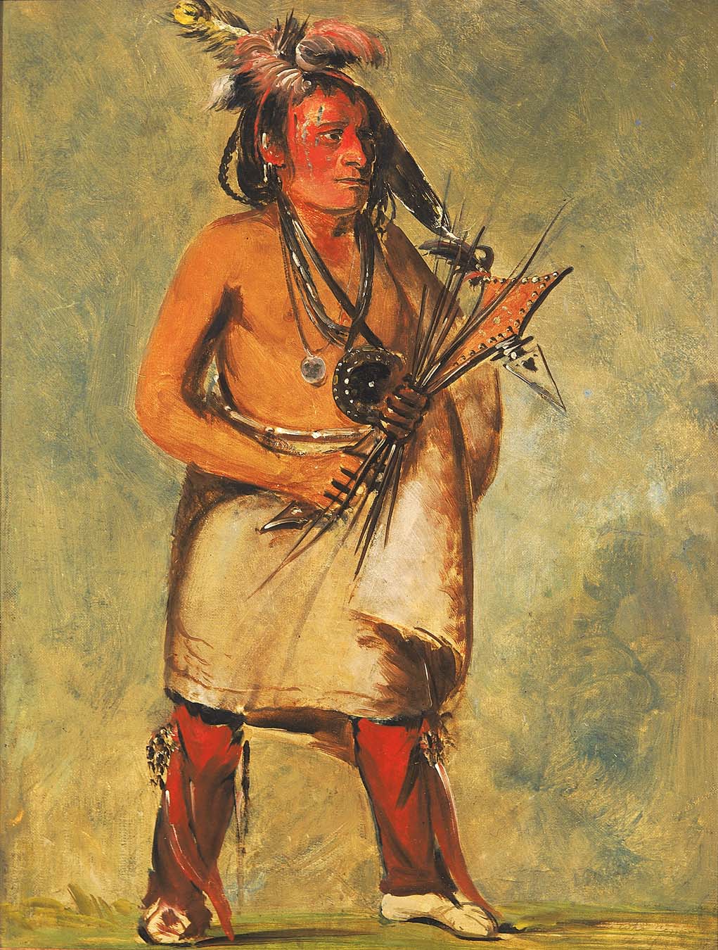 Wa-kon-chásh-kaw, Celui qui vient sur le tonnerre - George Catlin