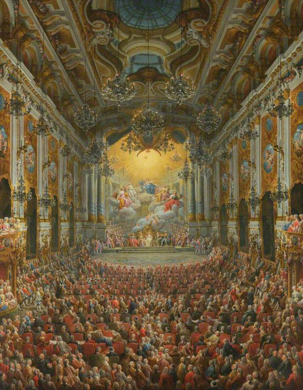Un concert donné par le duc de Nivernais à l'occasion de la naissance du Dauphin - Giovanni Paolo Panini