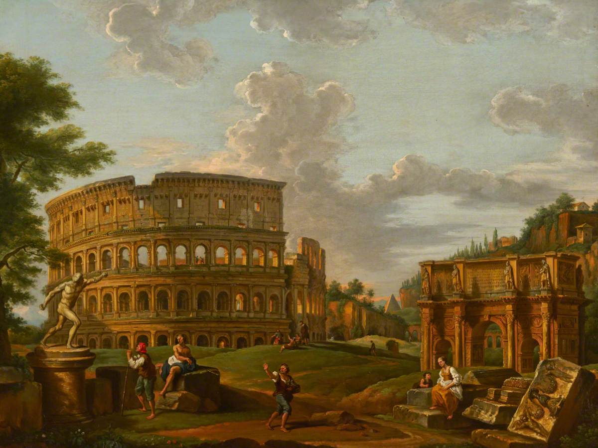Paysage et ruines classiques romains - Giovanni Paolo Panini