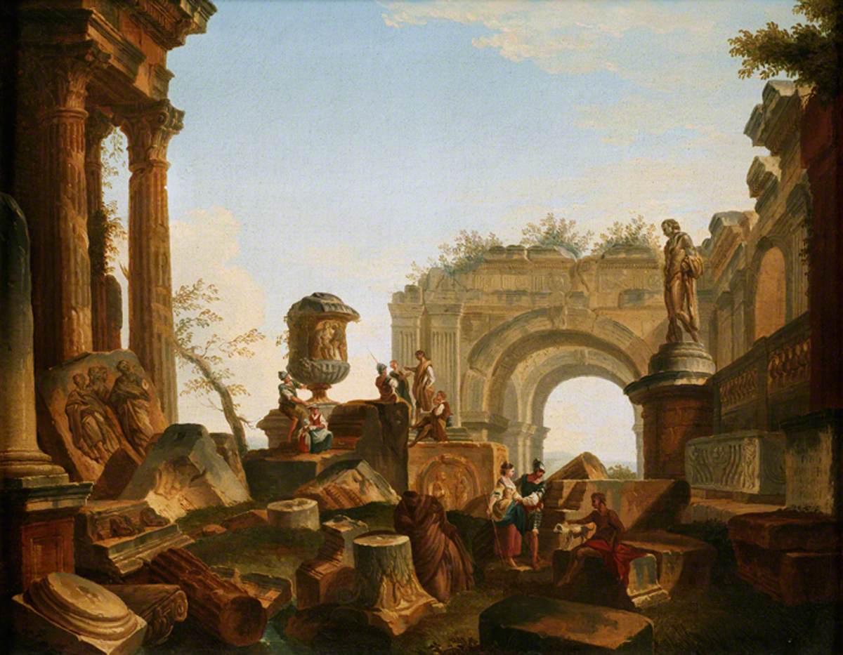 Ruines avec une urne et une arche - Giovanni Paolo Panini