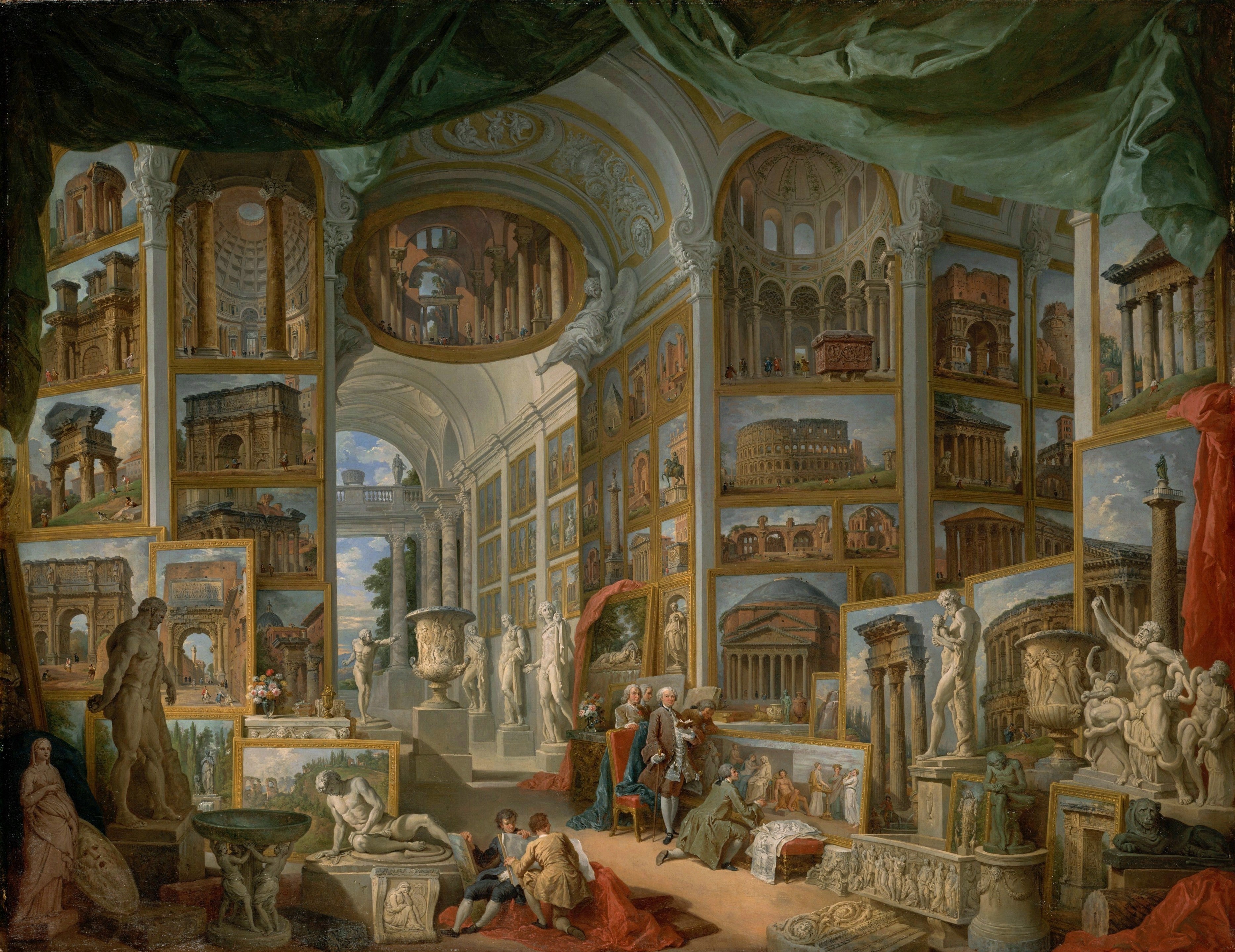Galerie de vues de la Rome antique - Giovanni Paolo Panini