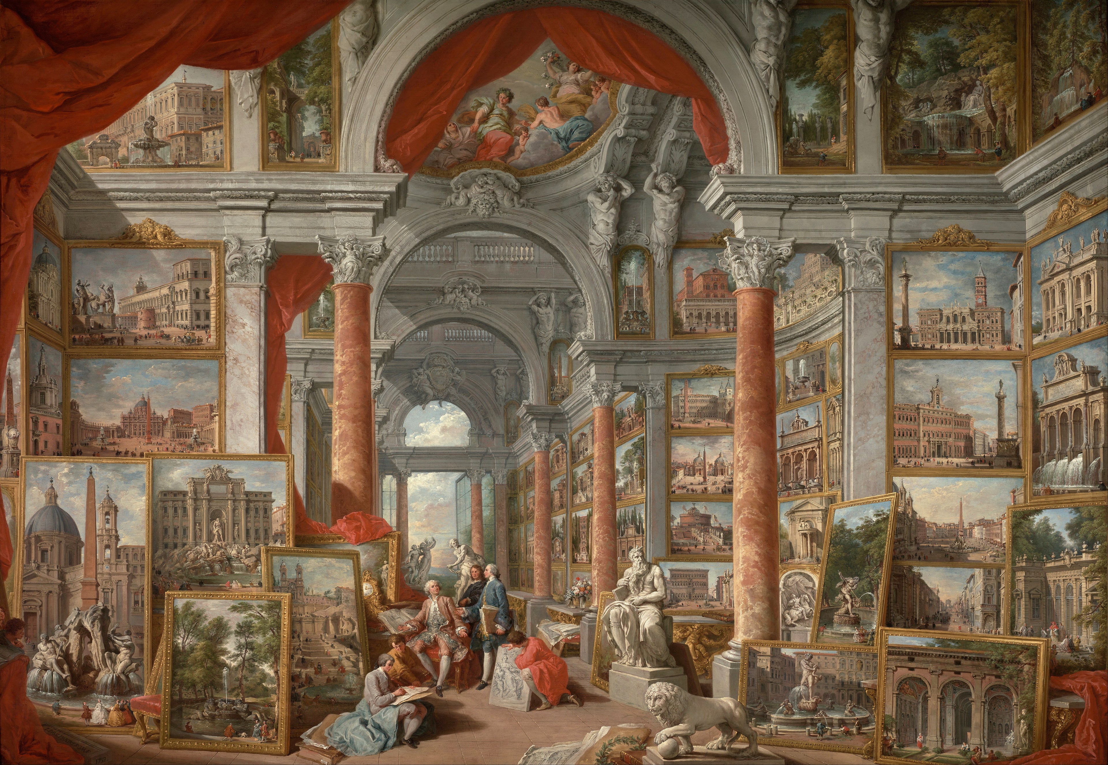 Galerie de vues de la Rome moderne - Giovanni Paolo Panini