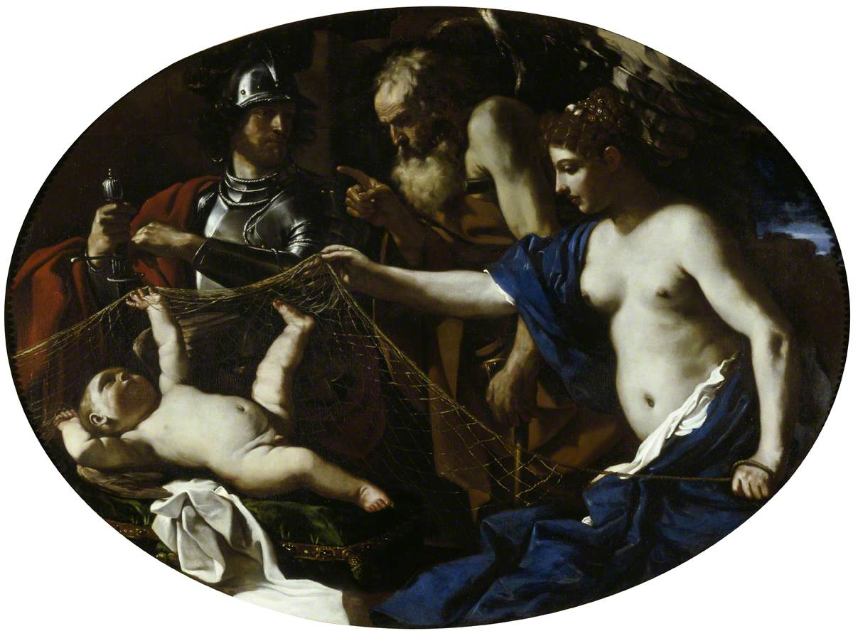 Une allégorie avec Vénus, Mars, Cupidon et le Temps - Guercino