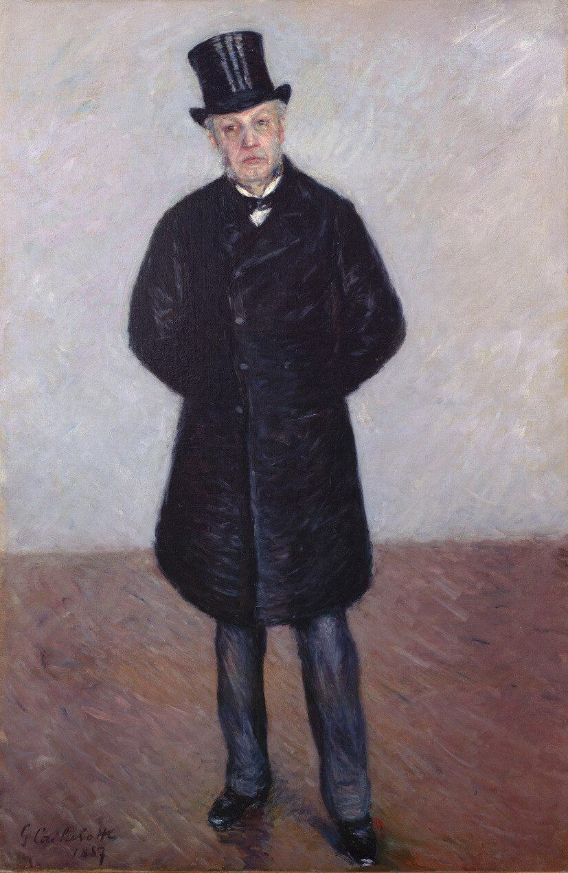 Reproduction du tableau « Portrait de Jean Daurelle en pied - Gustave Caillebotte » par Alpha Reproduction en peinture à l’huile