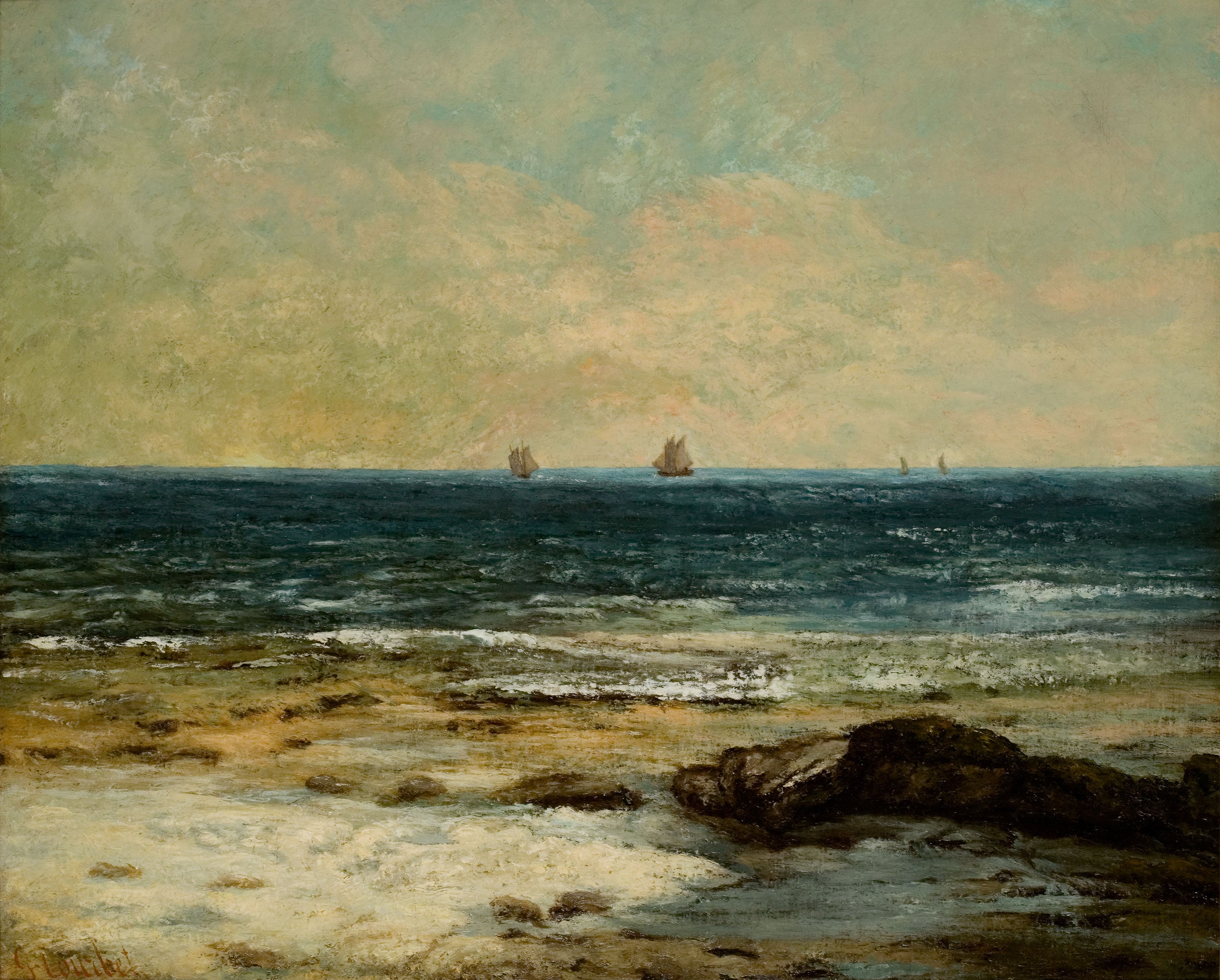 Les bords de la mer à Palavas - Gustave Courbet