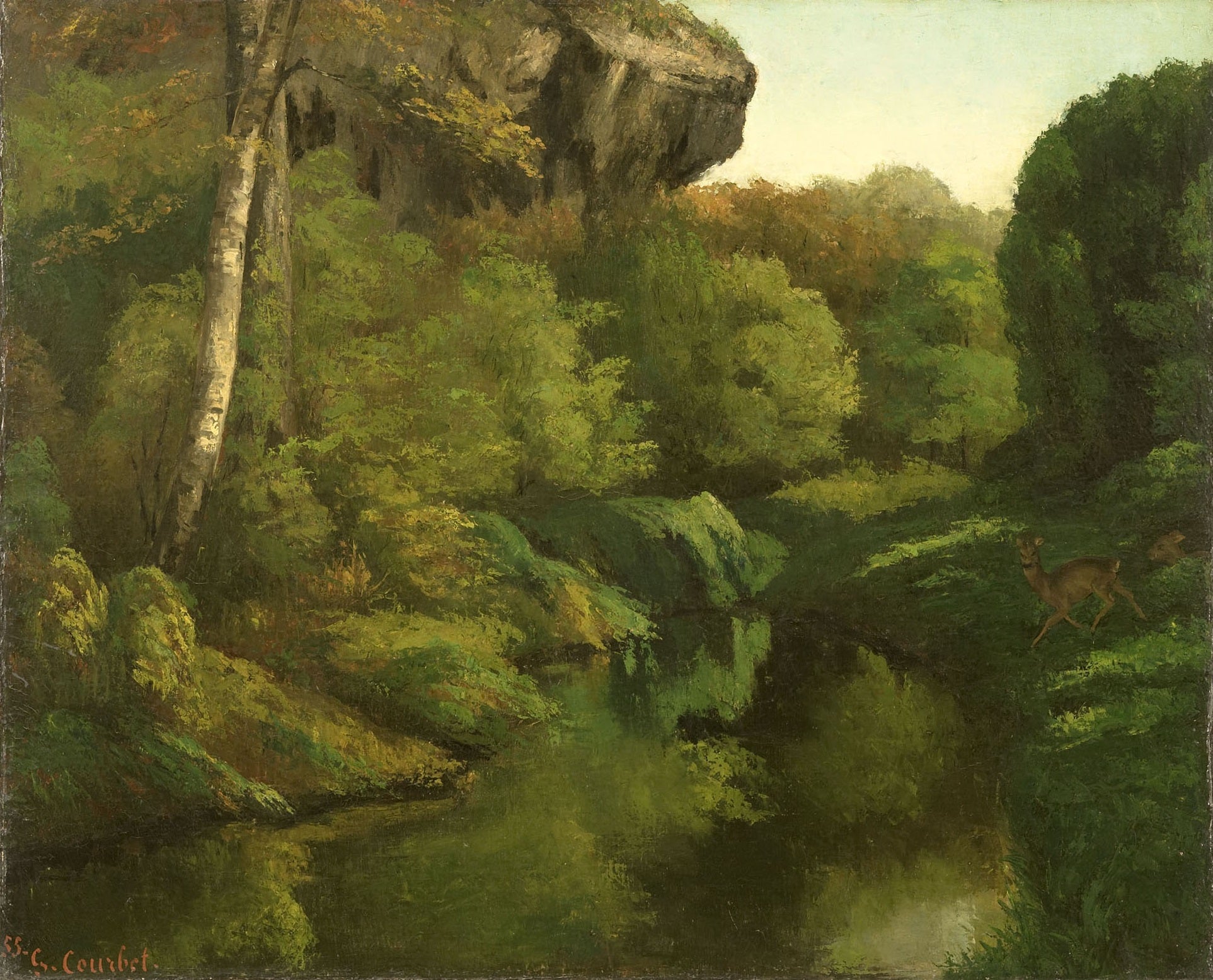 Vue de la forêt de Fontainebleau - Gustave Courbet