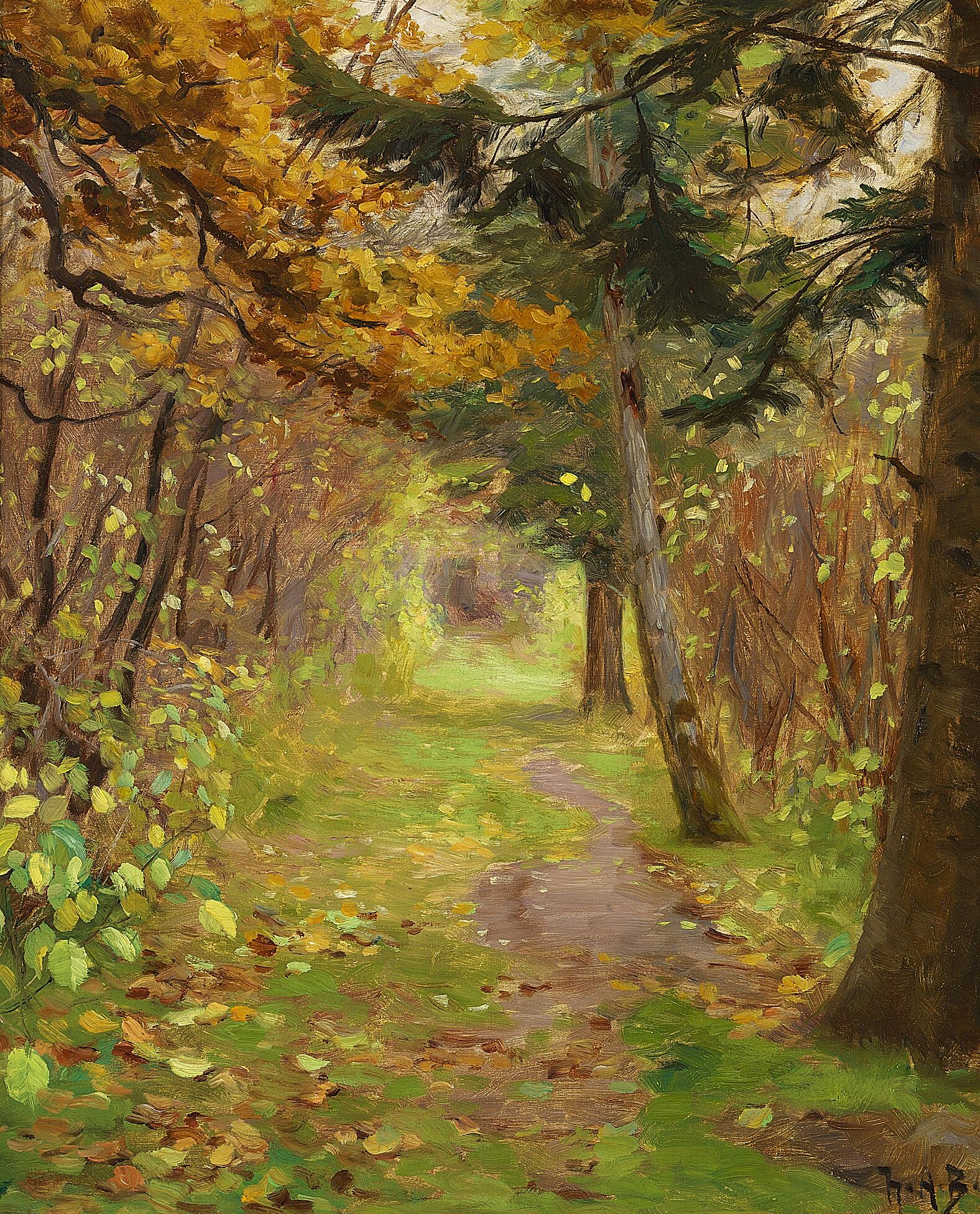 Une journée d'automne dans les bois. - H. A. Brendekilde