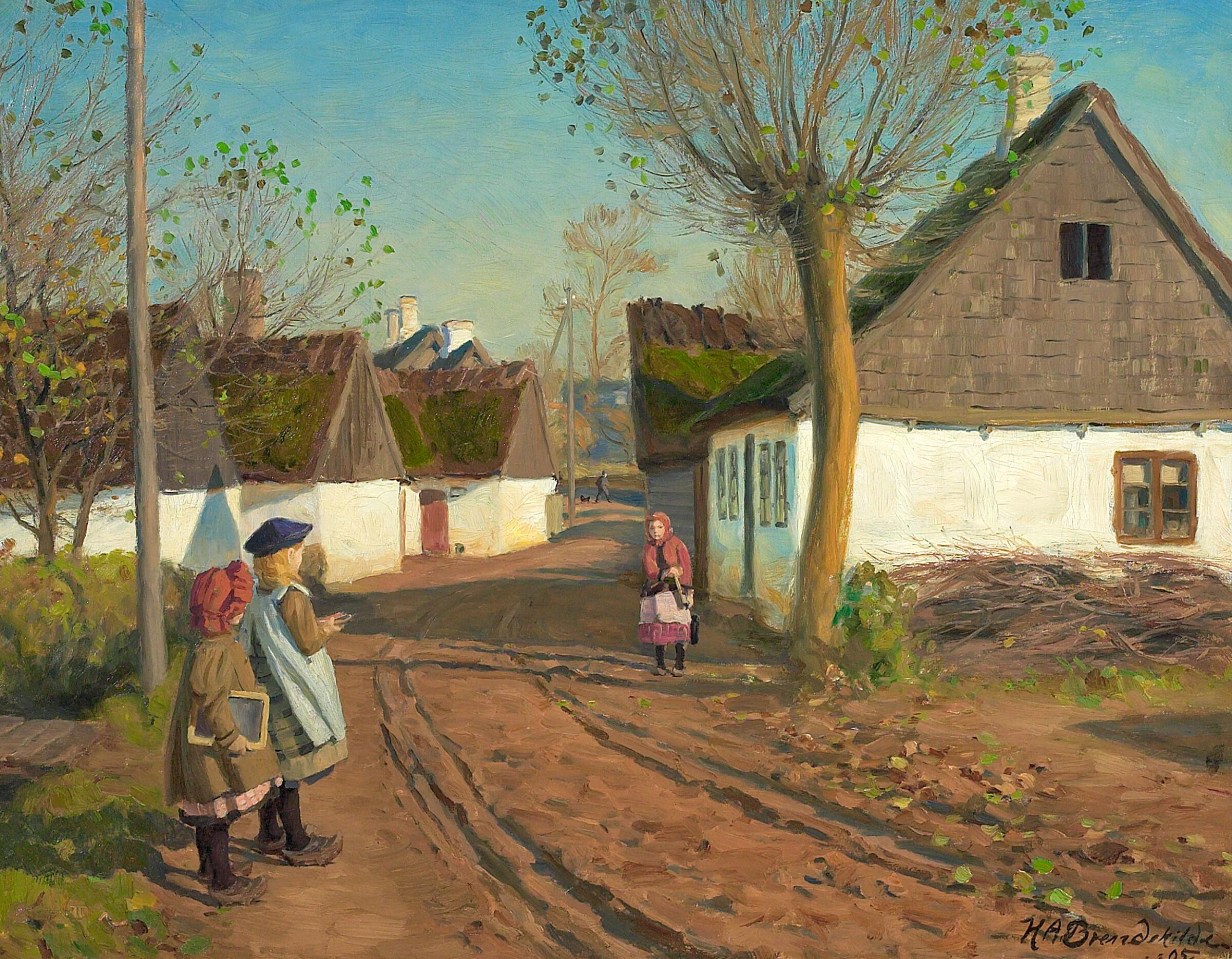 Route à travers Abbednæs près de Gaunø. - H. A. Brendekilde