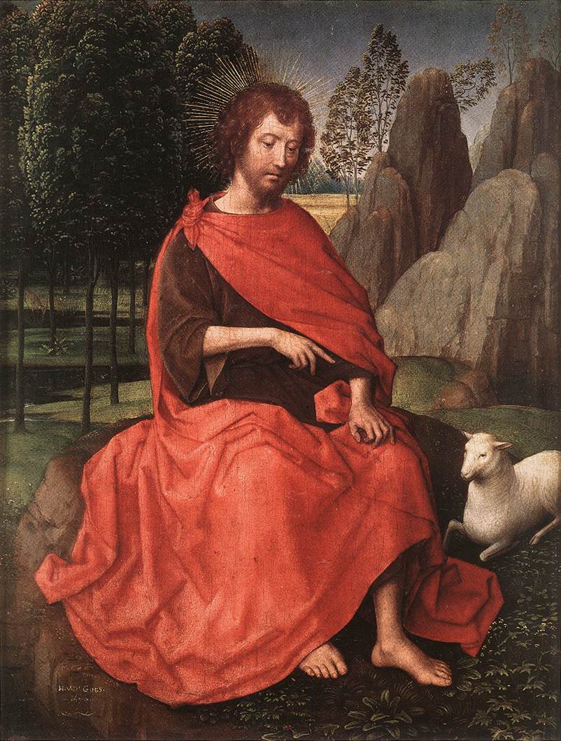 Jean de Baptiste (recto) ; un crâne (verso) - Hans Memling