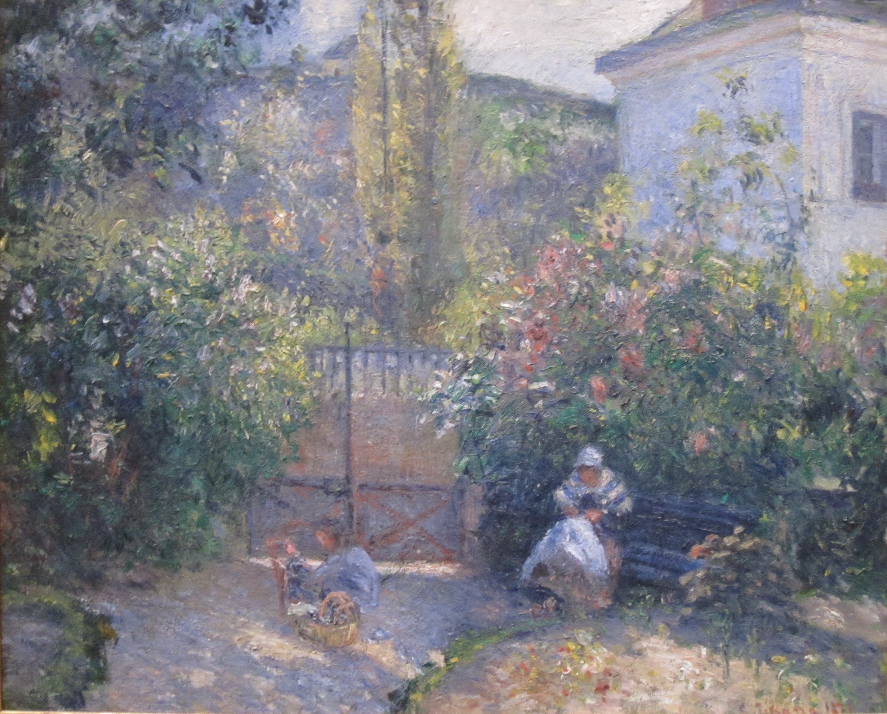 Reproduction du tableau « Jardin de l'Hermitage, la « Maison Rouge », Pontoise - Camille Pissarro » par Alpha Reproduction en peinture à l’huile