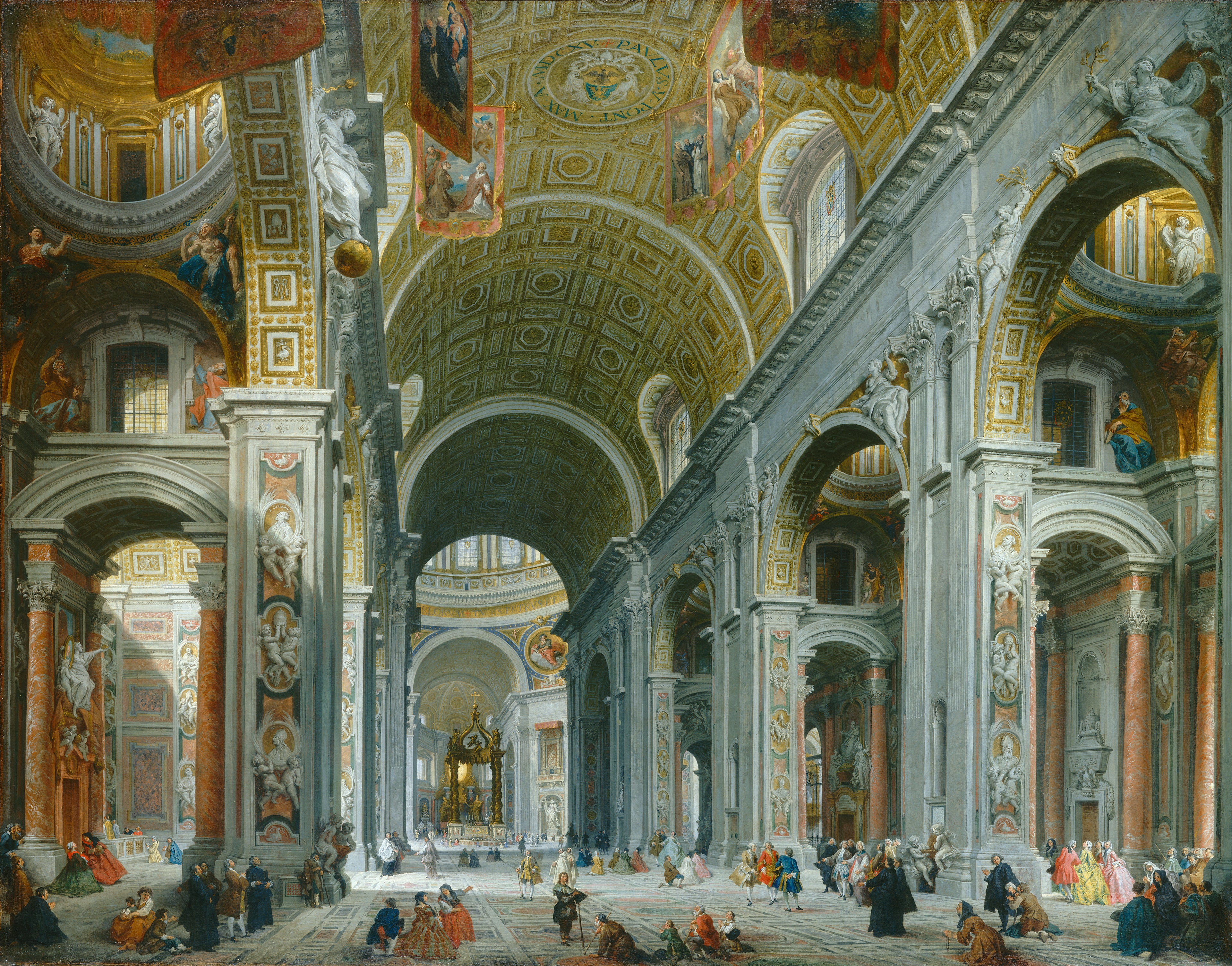 Intérieur de Saint-Pierre, Rome - Giovanni Paolo Panini