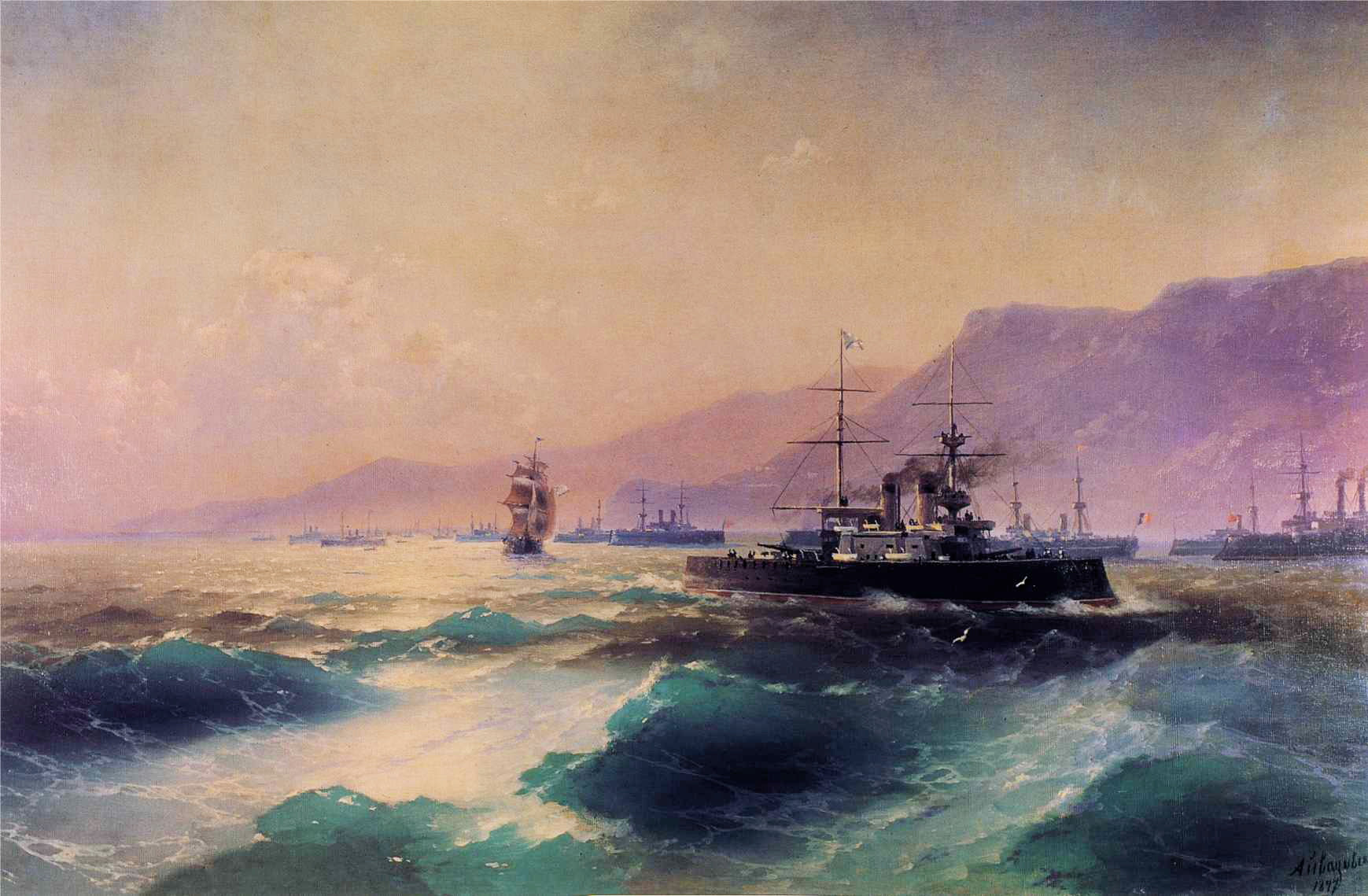 Canonnière au large de la Crète - Ivan Aïvazovski