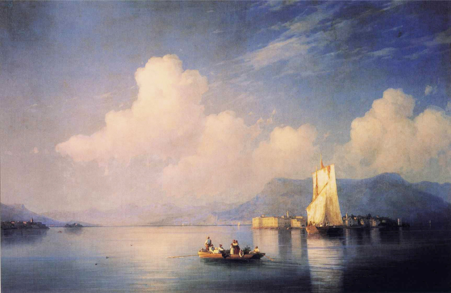 Paysage italien (Lac Majeur), soirée - Ivan Aïvazovski