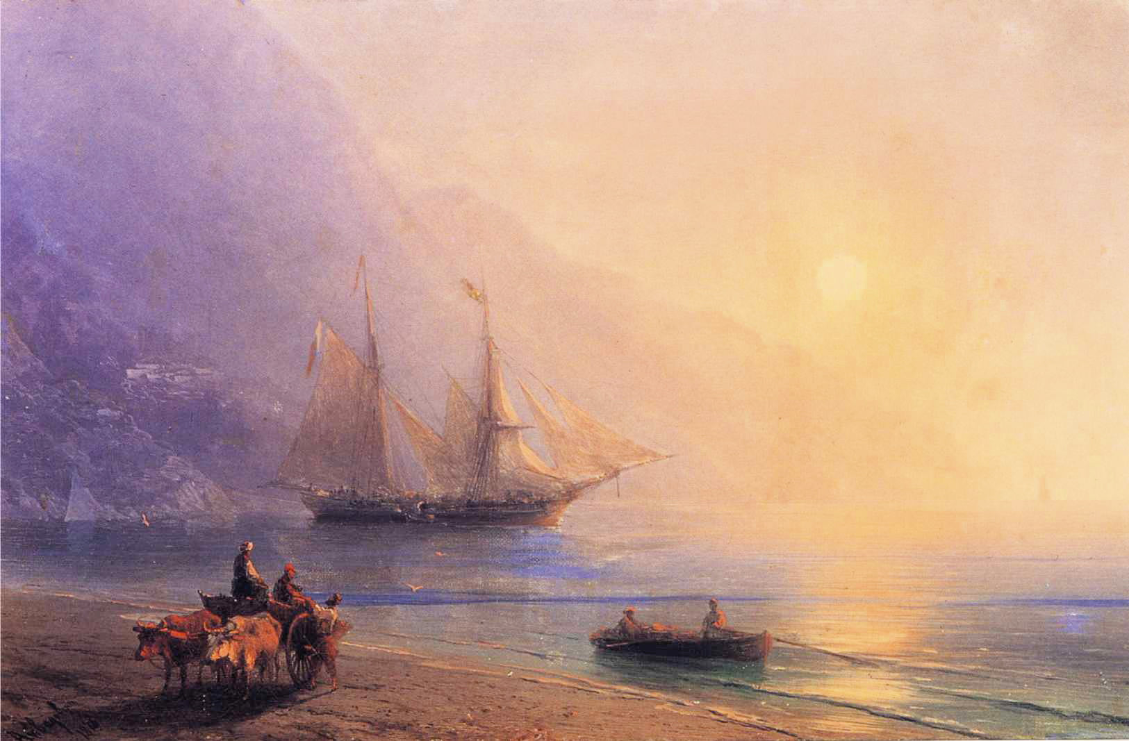 Chargement de provisions au large des côtes de Crimée - Ivan Aïvazovski
