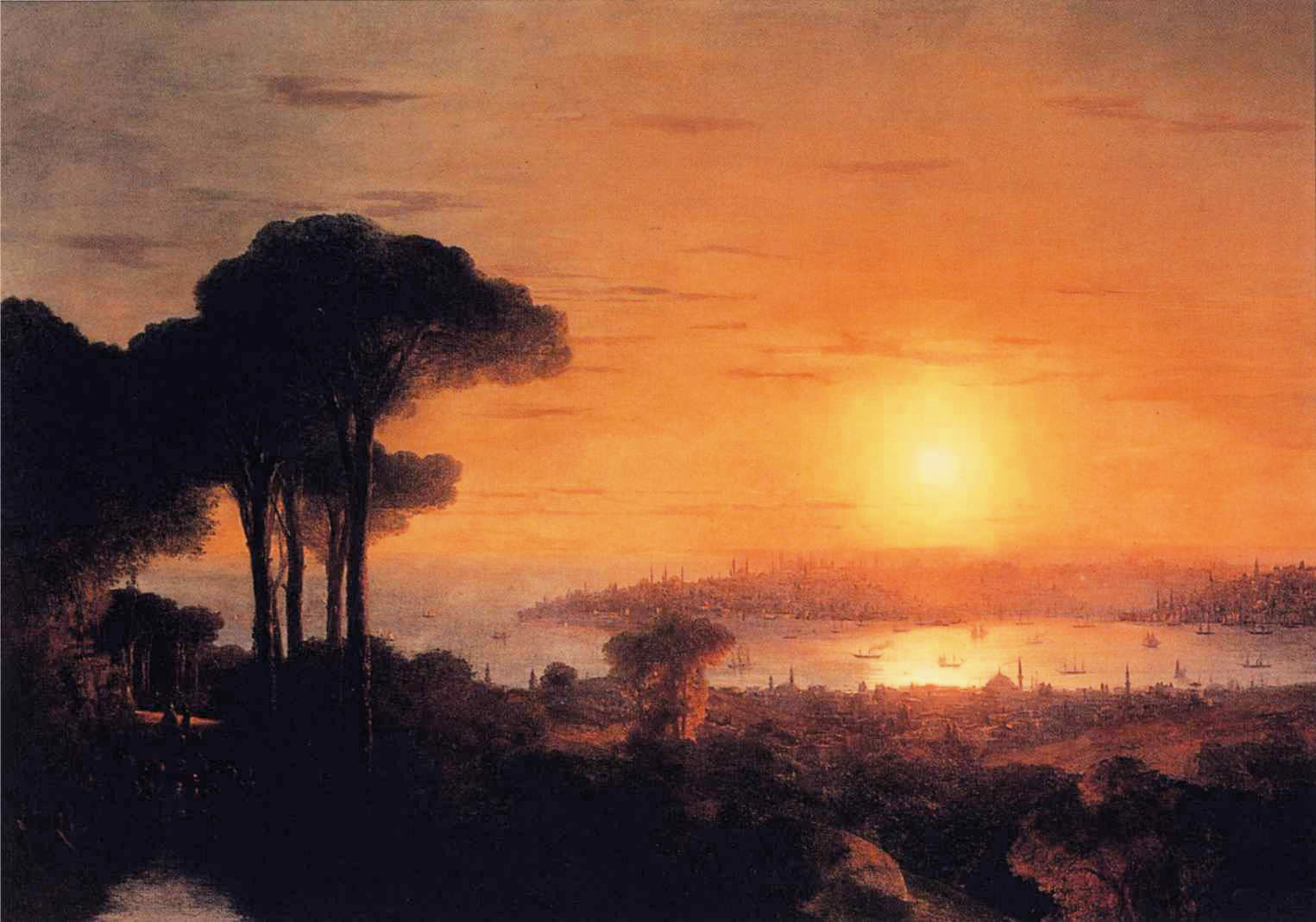 Coucher de soleil sur la Corne d'Or - Ivan Aïvazovski