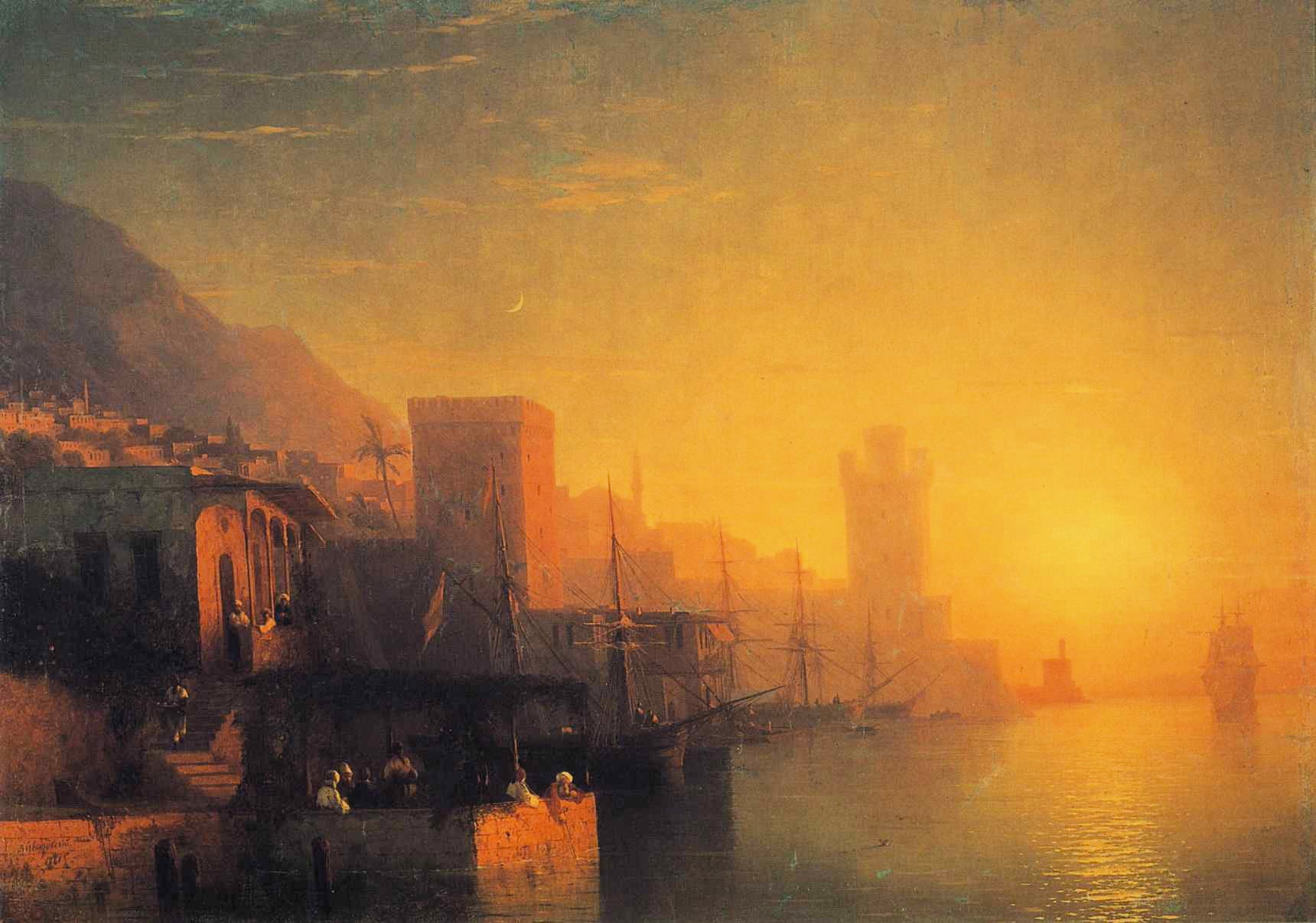 L'île de Rhodes - Ivan Aïvazovski