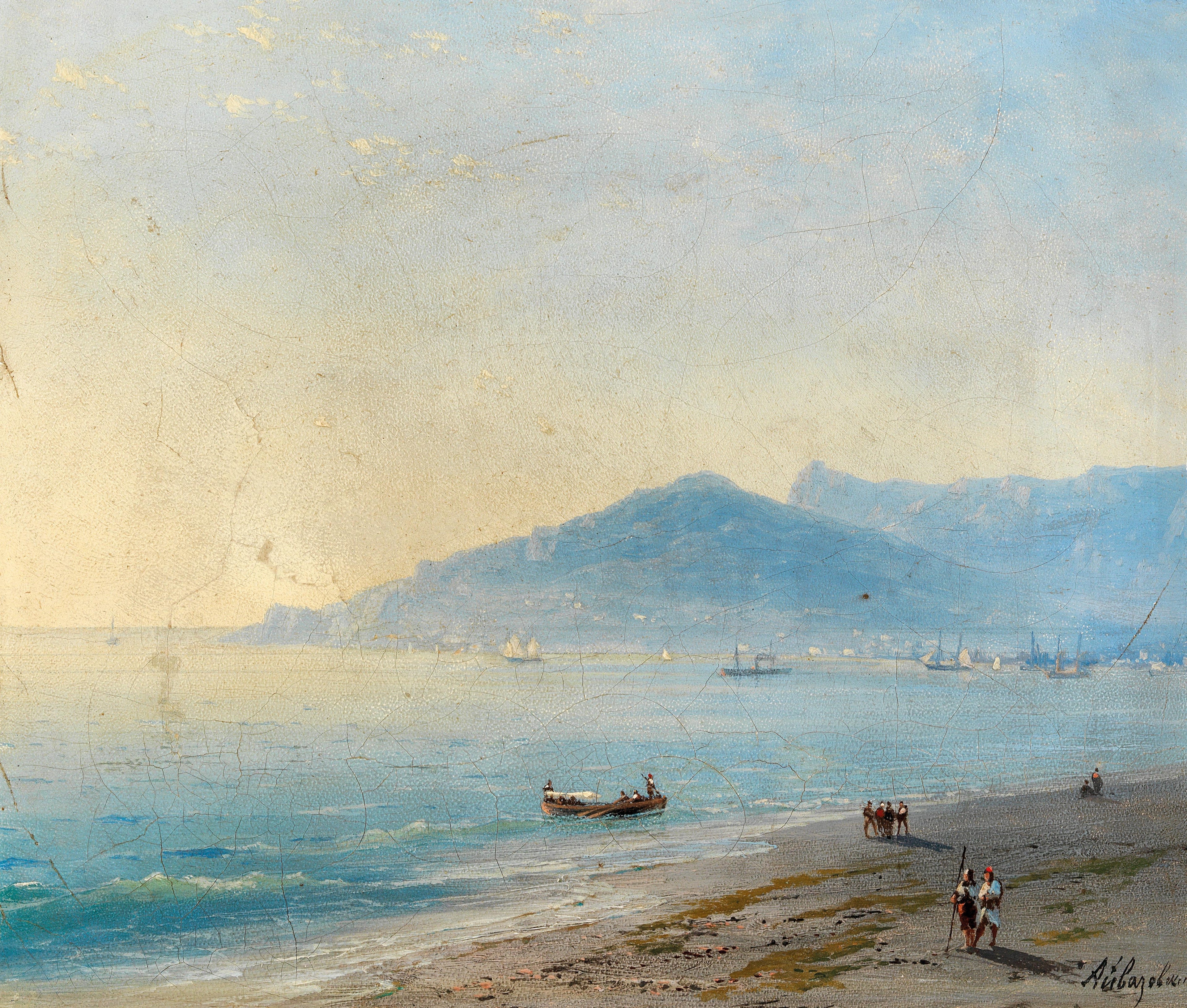 La baie de Yalta avec les montagnes Magobi et Ai Petri - Ivan Aïvazovski