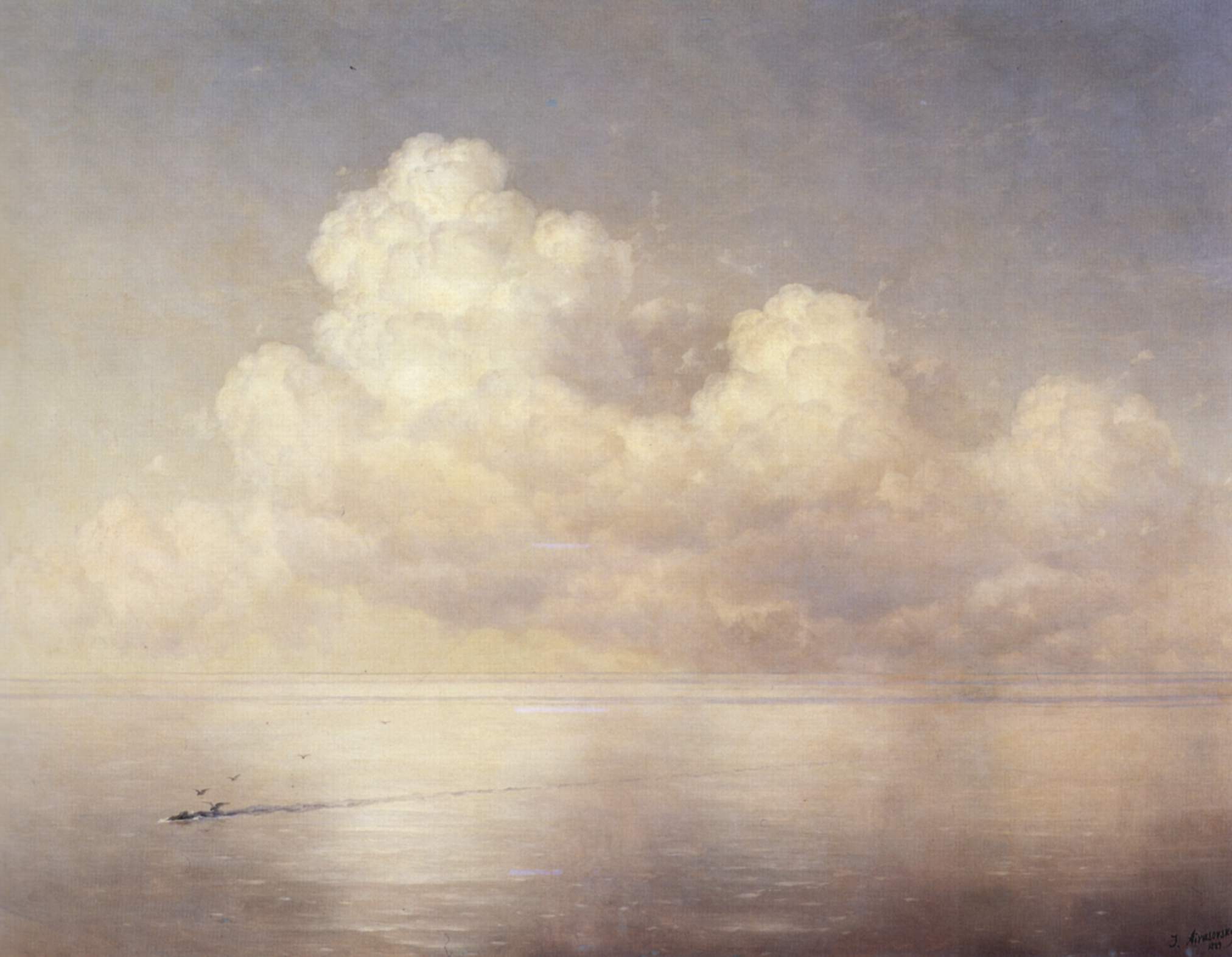 Nuages sur la mer, calme - Ivan Aïvazovski