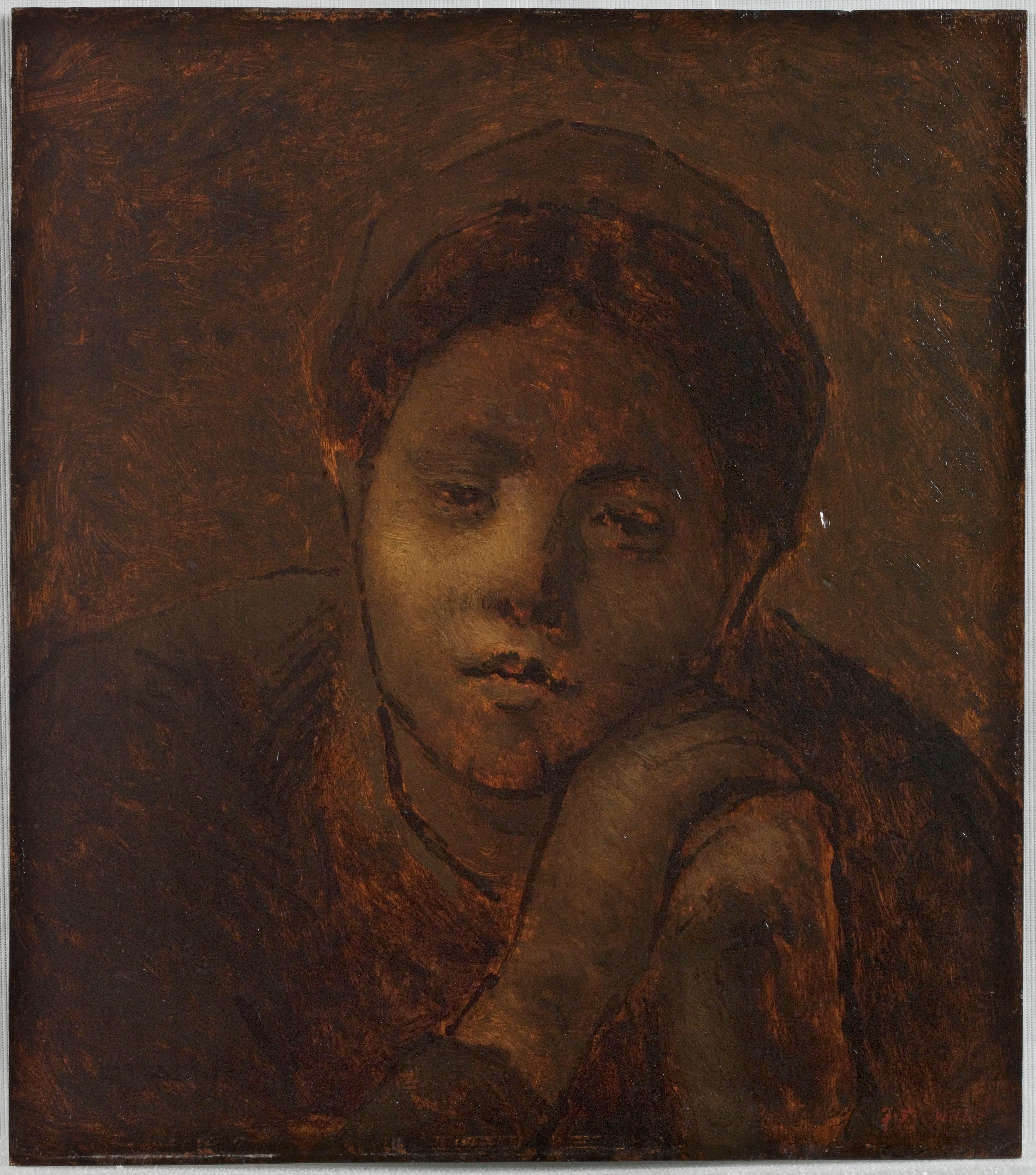 Tête de paysanne, étude - Jean-François Millet