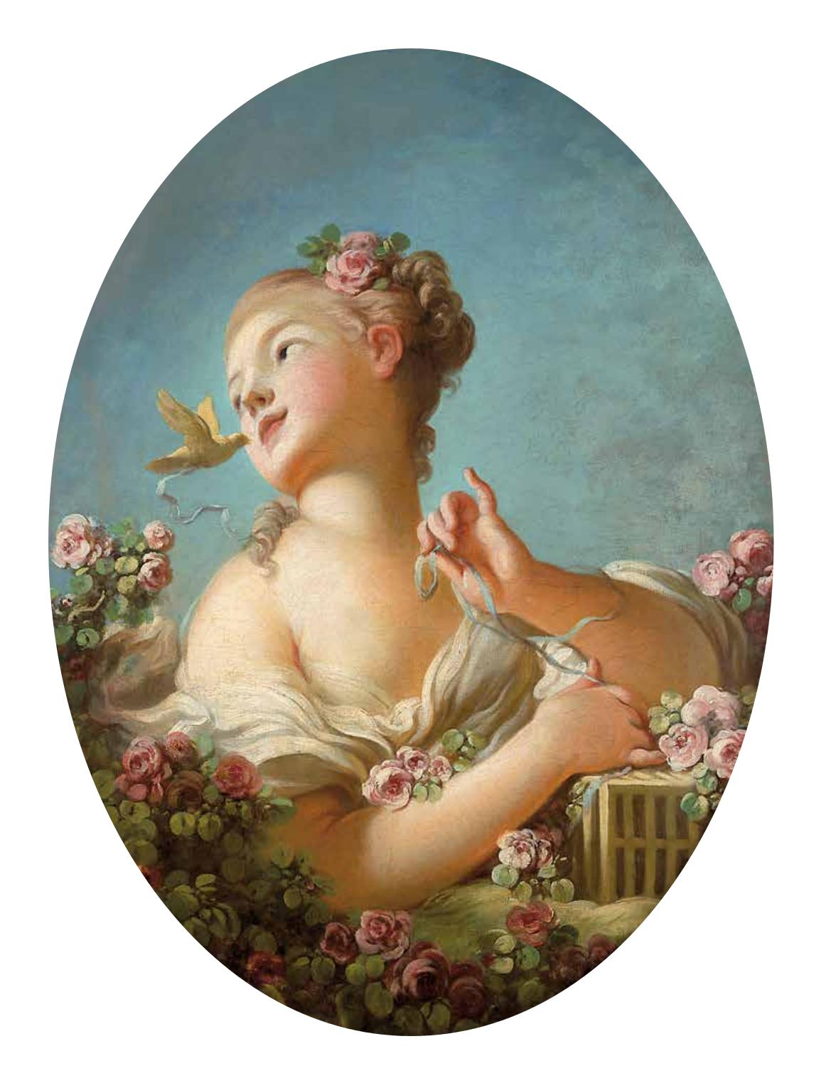 Jeune Fille délivrant un oiseau de sa cage - Jean-Honoré Fragonard