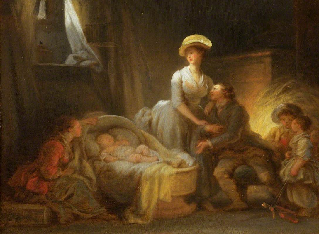 La Visite à la nourrice - Jean-Honoré Fragonard