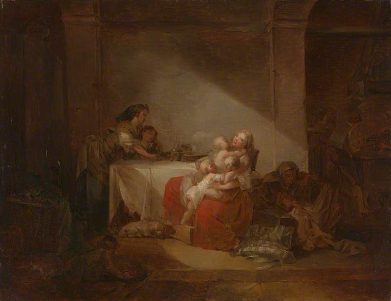Scène d'intérieur - Jean-Honoré Fragonard