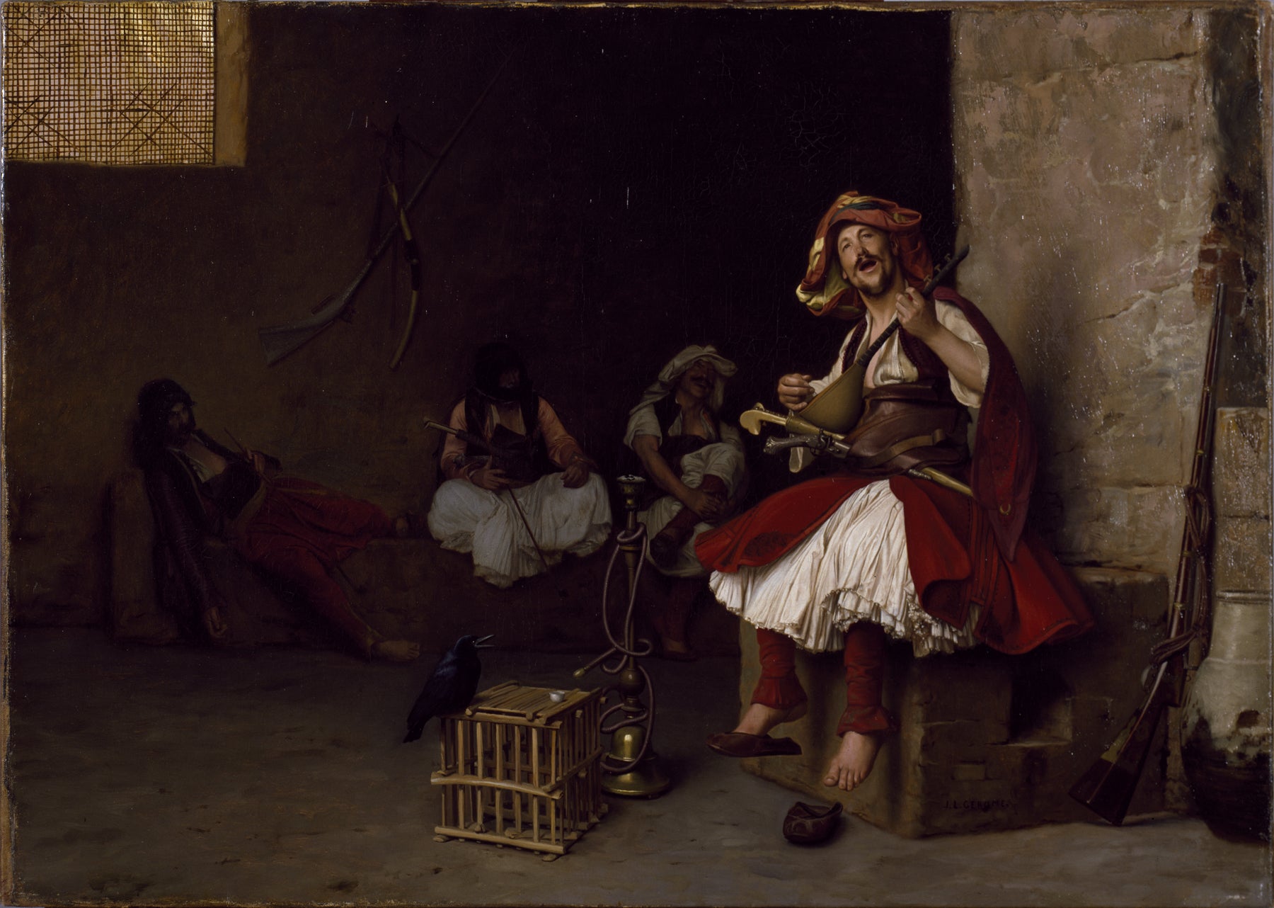Reproduction du tableau « Bachi-bouzouk chantant - Jean-Léon Gérôme » par Alpha Reproduction en peinture à l’huile