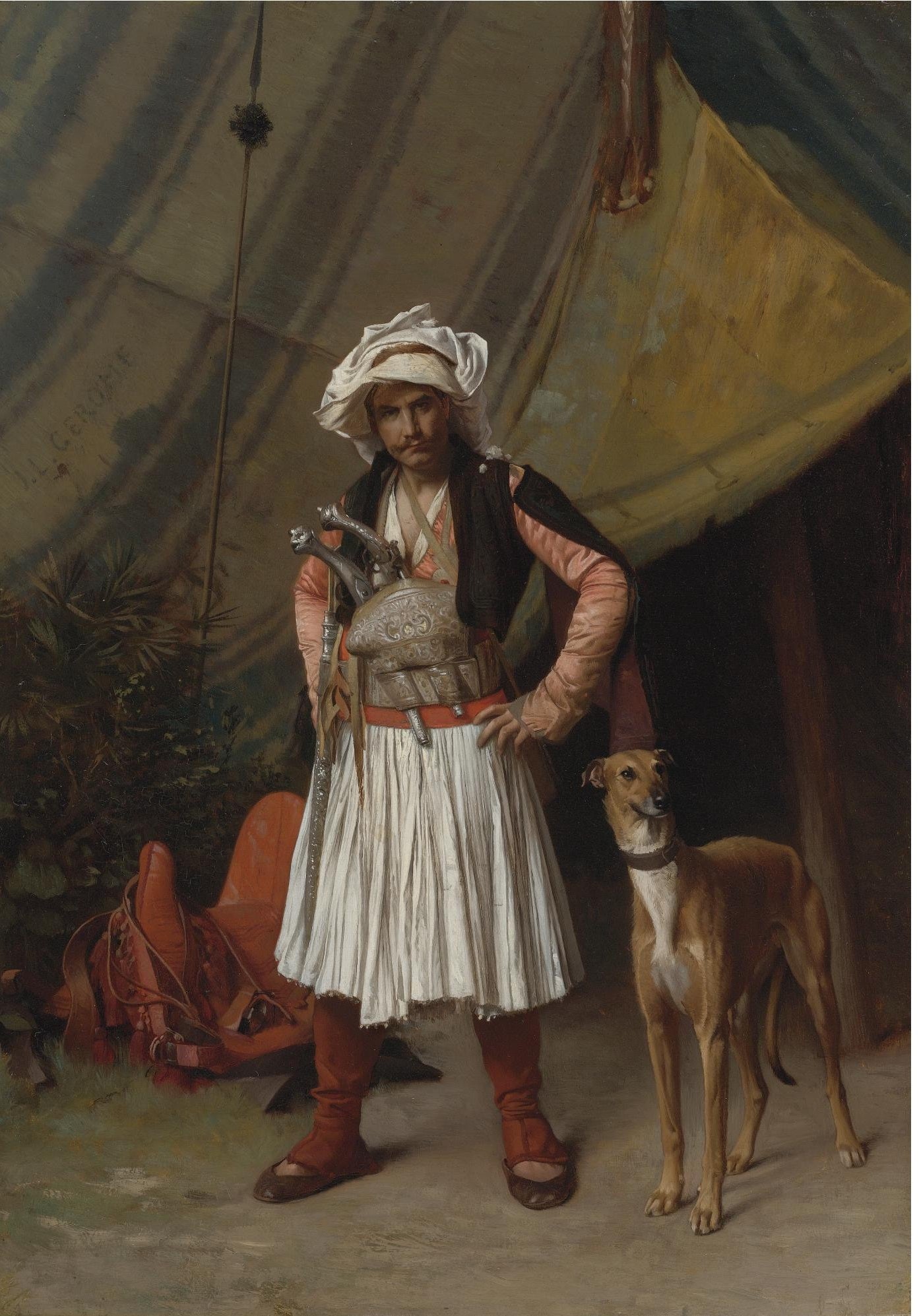 Reproduction du tableau « Un Arnaut - Jean-Léon Gérôme » par Alpha Reproduction en peinture à l’huile