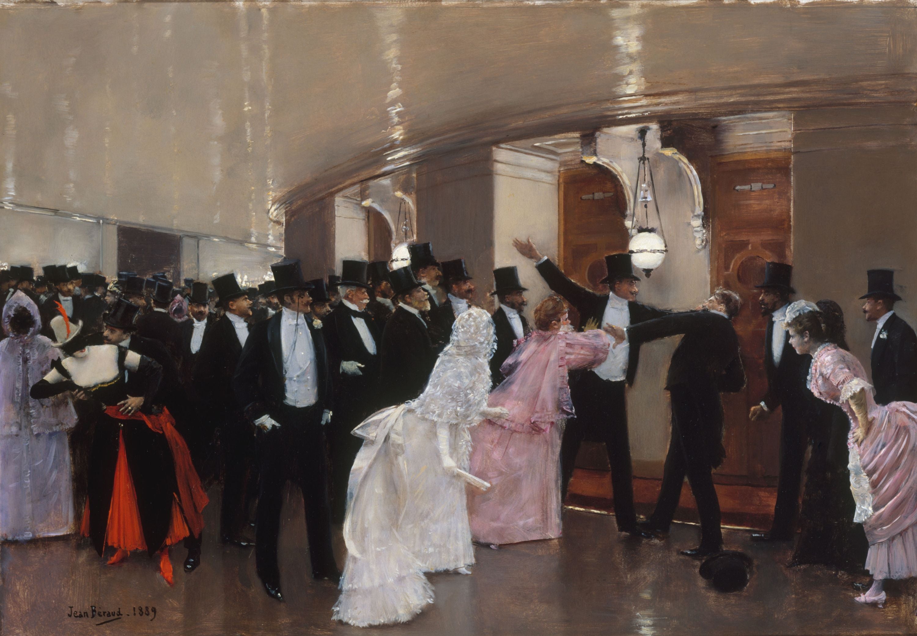 Altercation dans les couloirs de l'Opéra - Jean Béraud