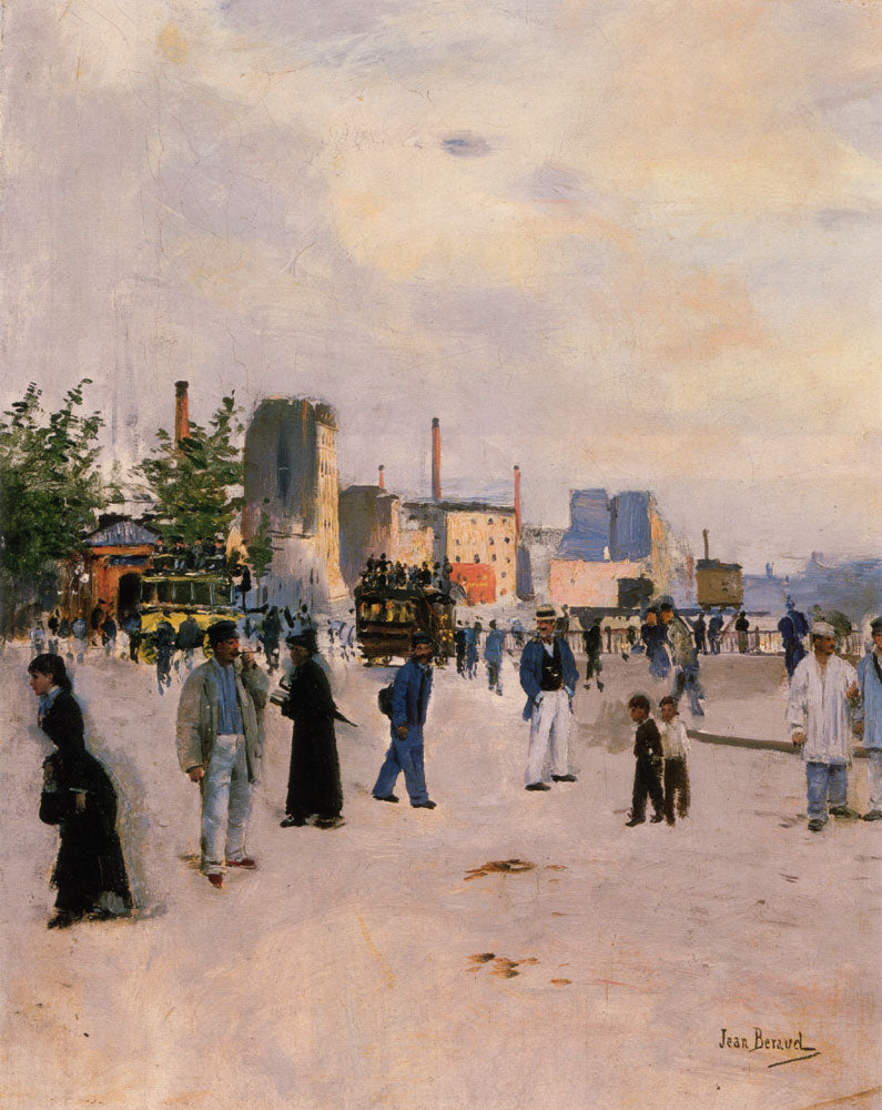 Scène avec cheminées d'usines - Jean Béraud