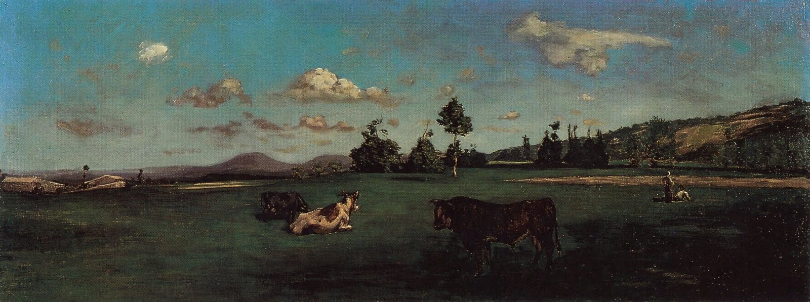 Reproduction du tableau « Paysage de Saint-Sauveur - Frédéric Bazille » par Alpha Reproduction en peinture à l’huile