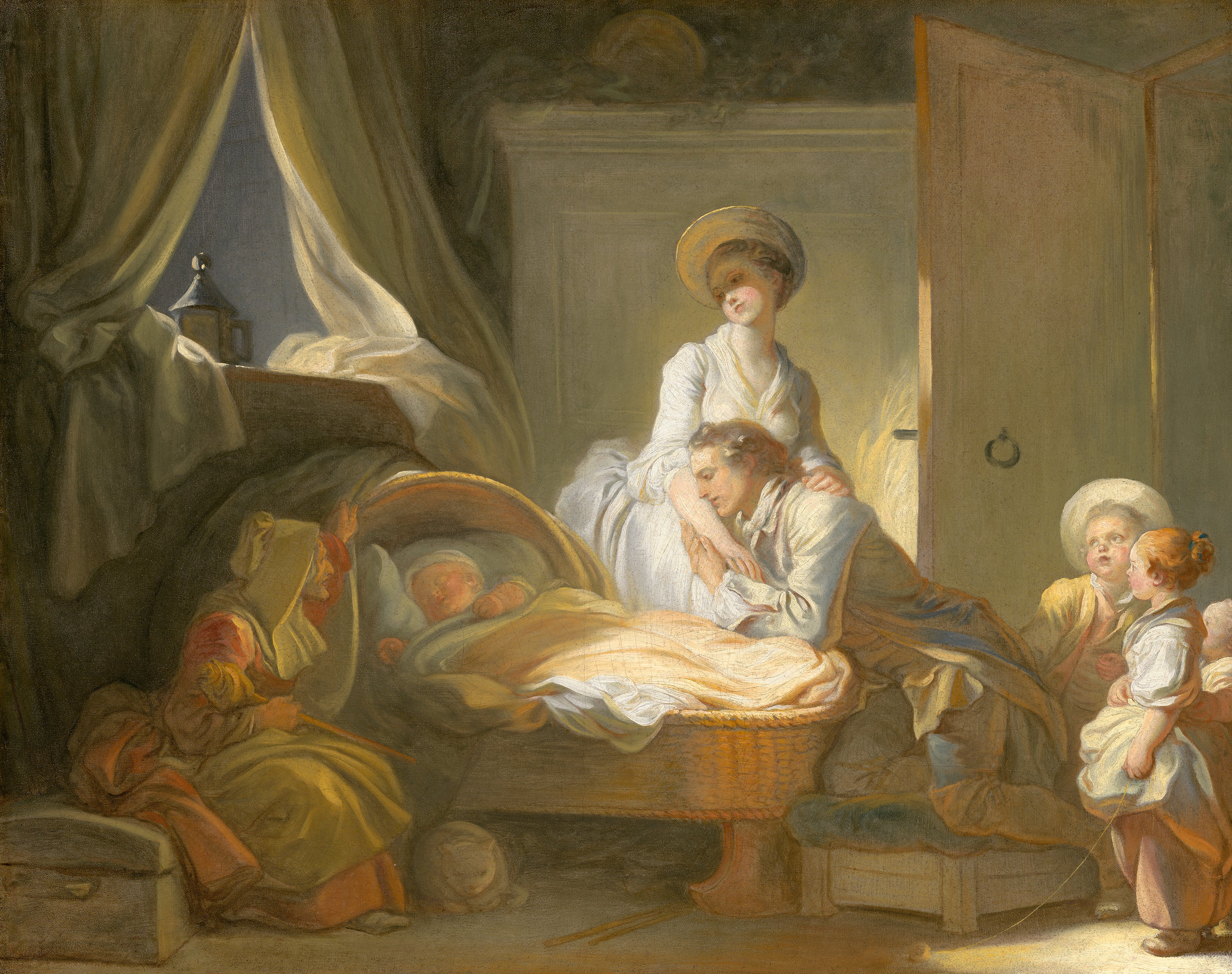 La Visite à la nourrice - Jean-Honoré Fragonard
