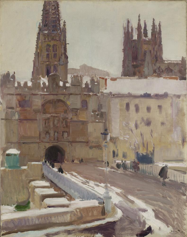 Reproduction du tableau « Cathédrale et porte de Santa María, Burgos - Joaquín Sorolla » par Alpha Reproduction en peinture à l’huile