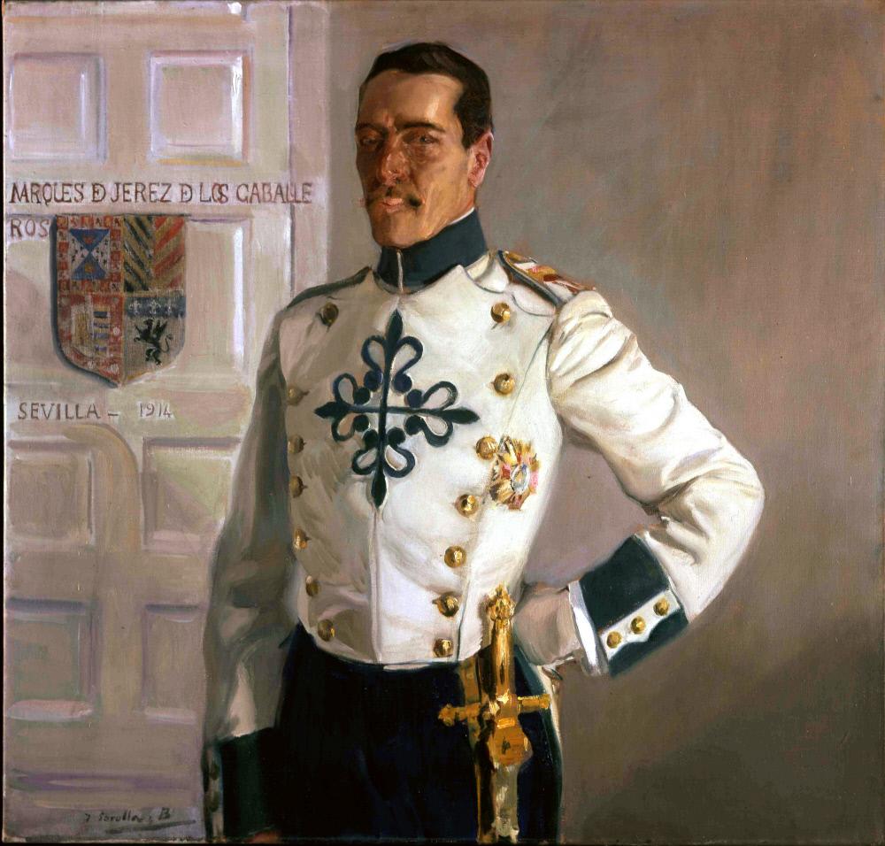 Reproduction du tableau « Manuel Pérez de Guzmán et Boza Liaño Aubarede, marquis de Jerez de los Caballeros - Joaquín Sorolla » par Alpha Reproduction en peinture à l’huile