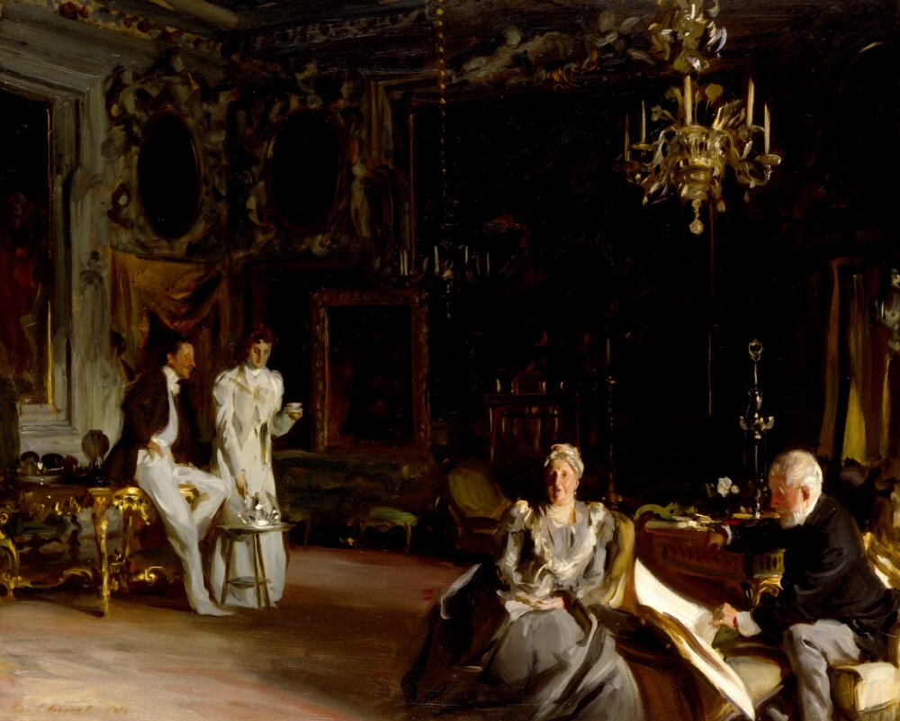 Reproduction du tableau « Un intérieur à Venise - John Singer Sargent » par Alpha Reproduction en peinture à l’huile