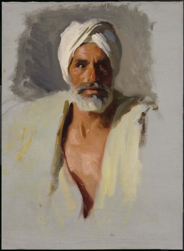 Reproduction du tableau « Tête d'un Arabe - John Singer Sargent » par Alpha Reproduction en peinture à l’huile