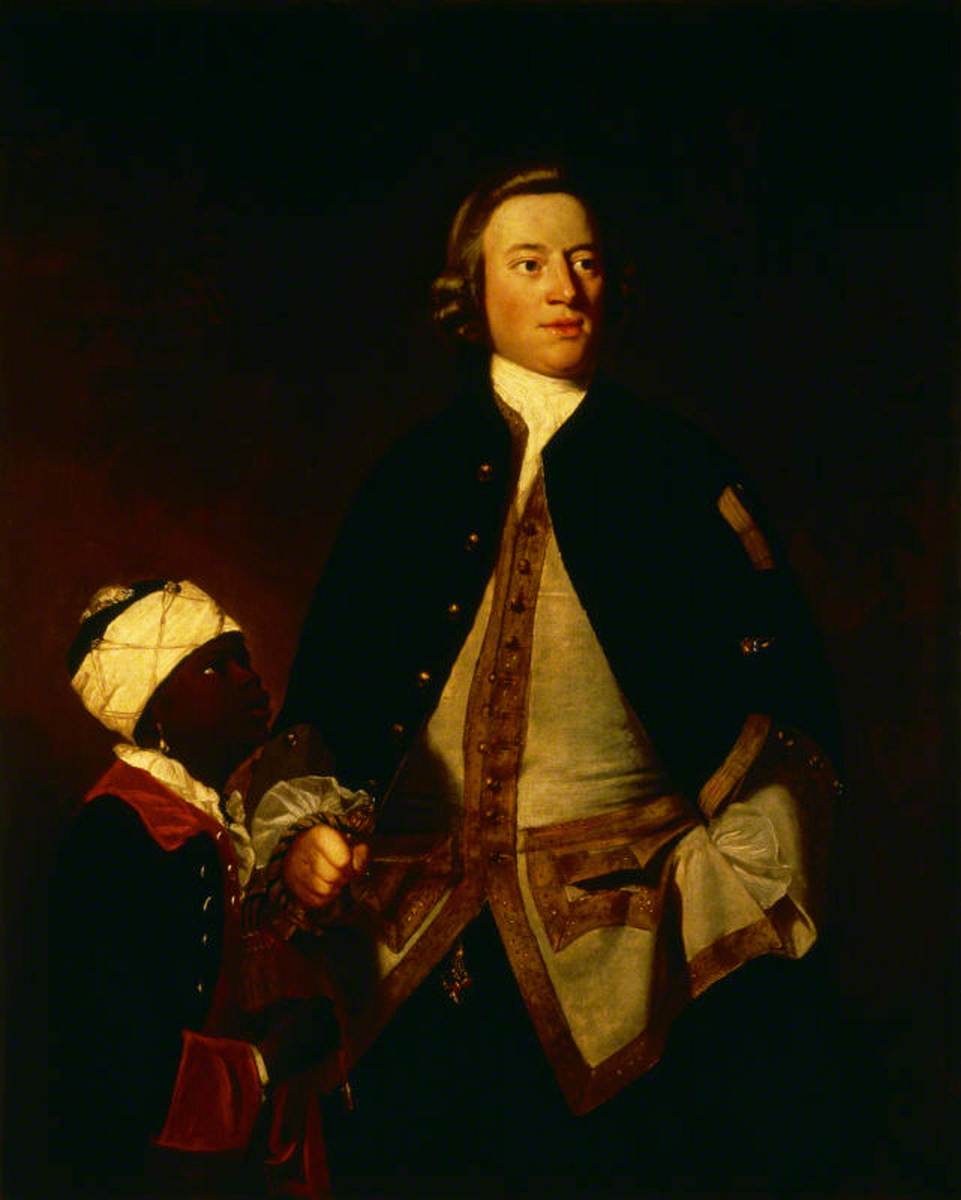Lieutenant, puis capitaine, Paul Henry Ourry, député (1719-1783) avec « Jersey » - Joshua Reynolds