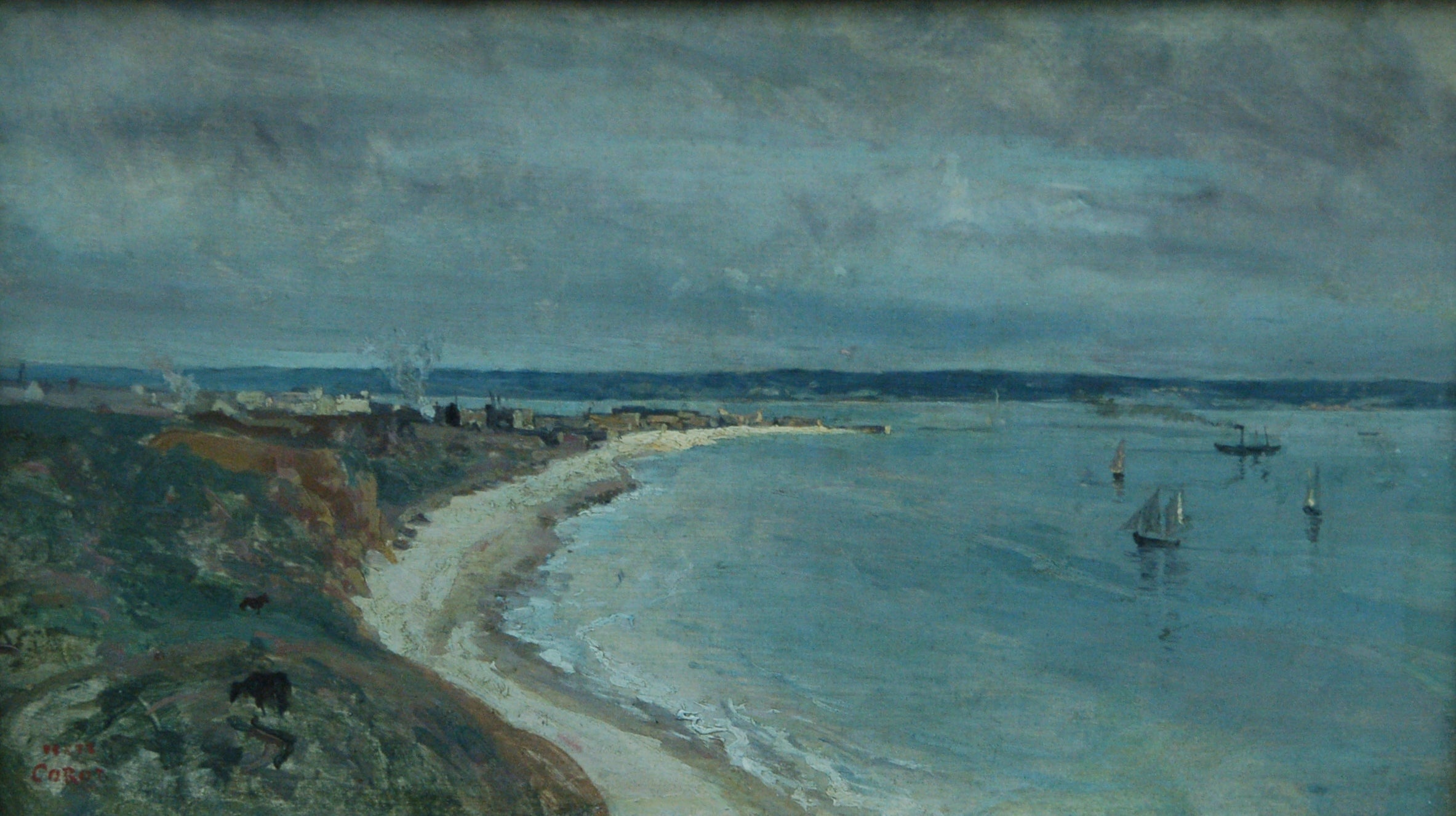 Le Havre. La mer vue du haut des falaises - Jean-Baptiste Camille Corot
